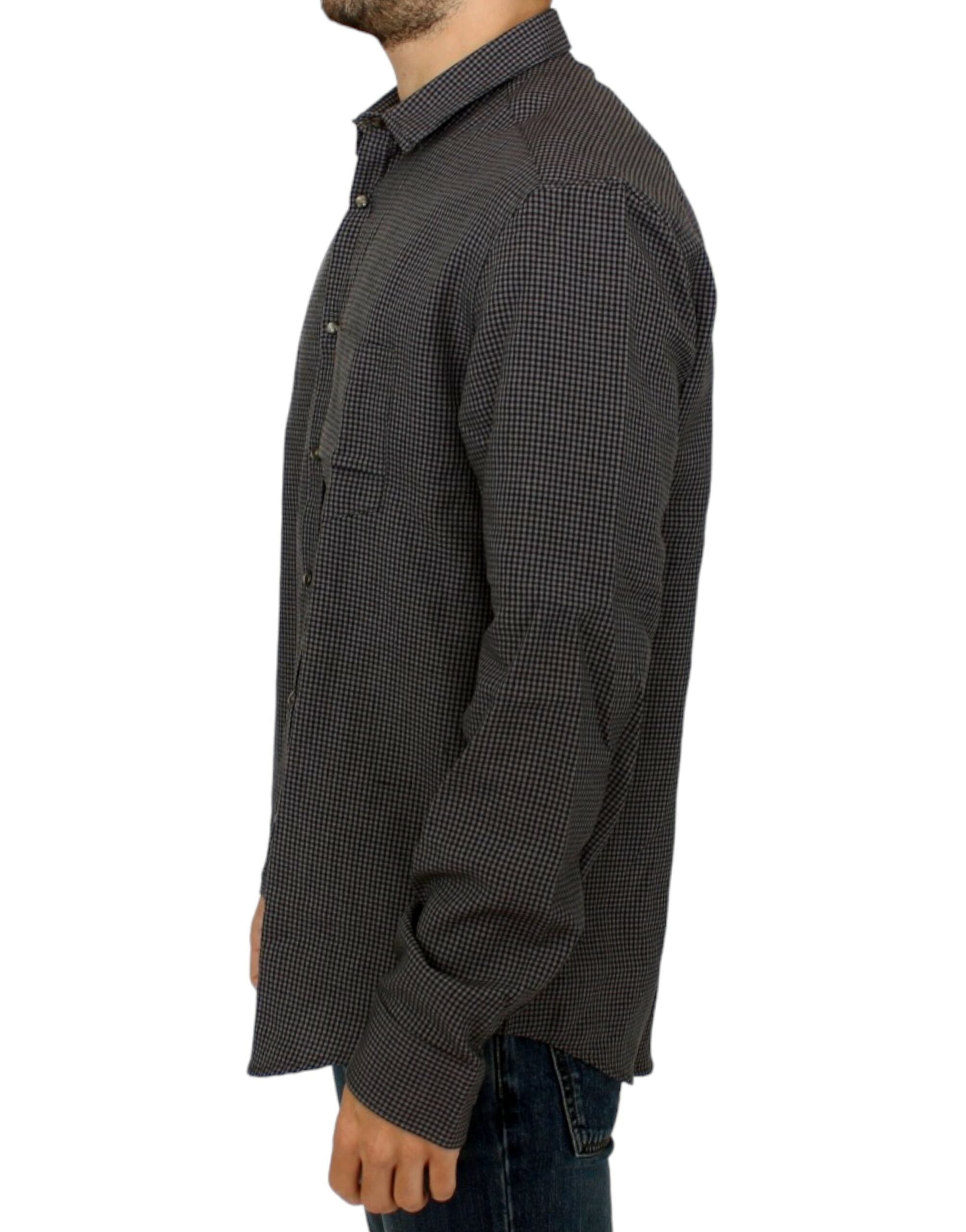 Costume National Gray linen casual Men's shirt