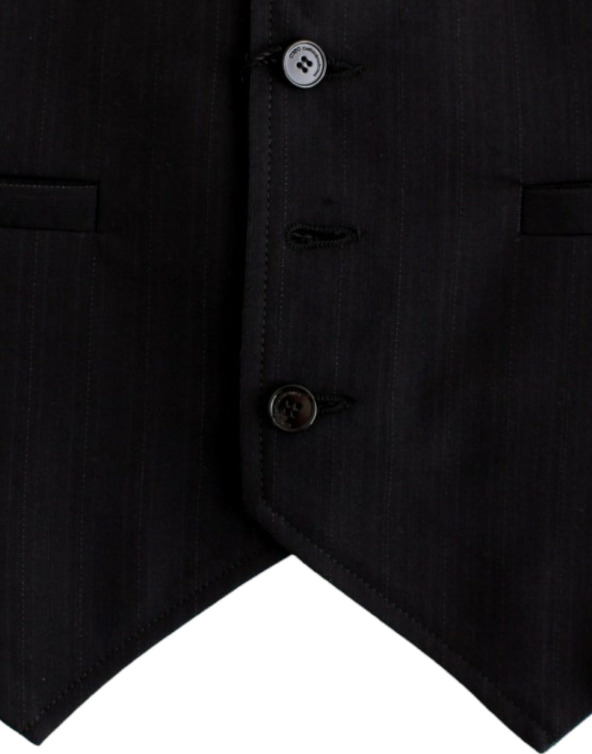 Costume National Black striped cotton casual Men's vest