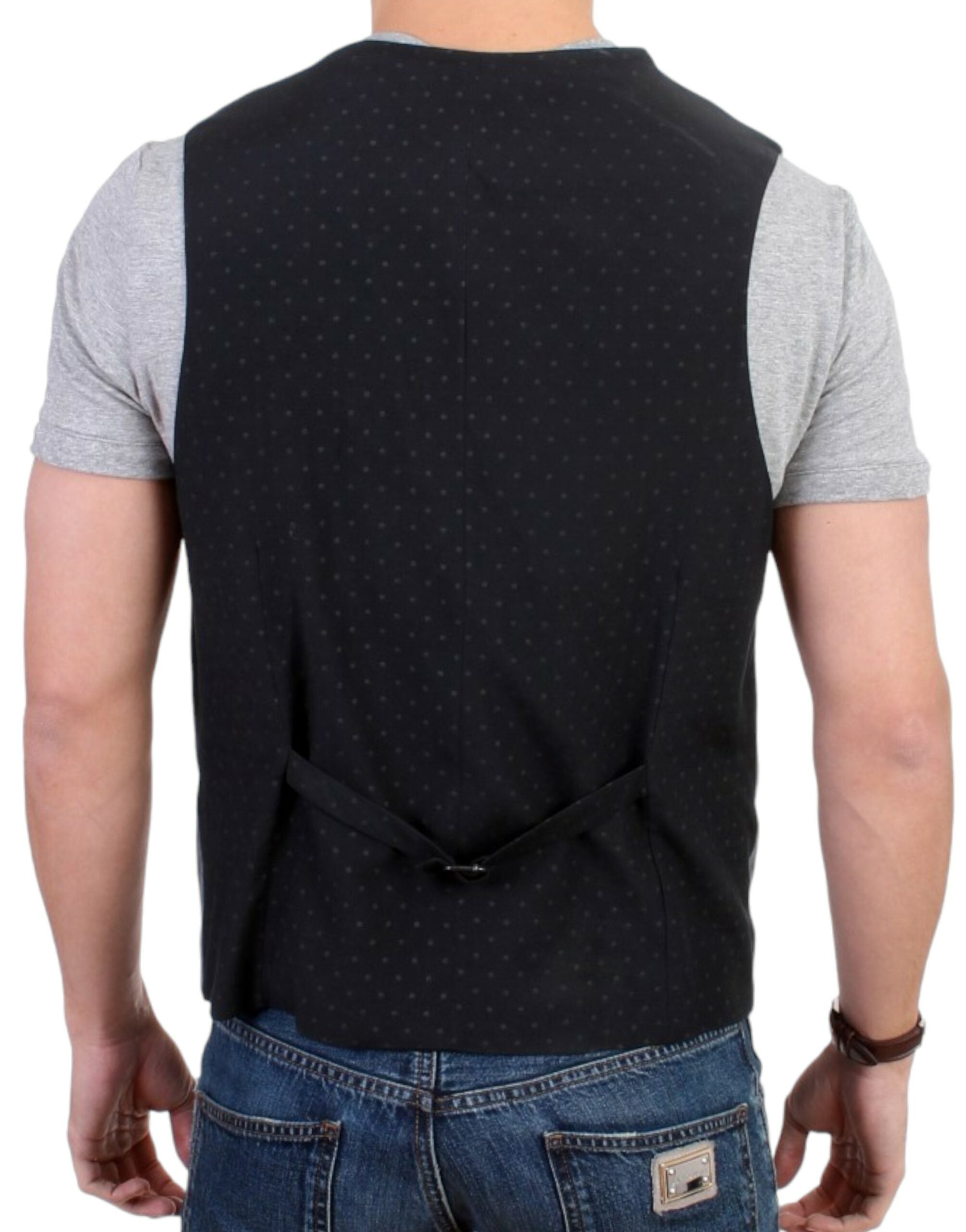 Costume National Gray cotton blend casual Men's vest