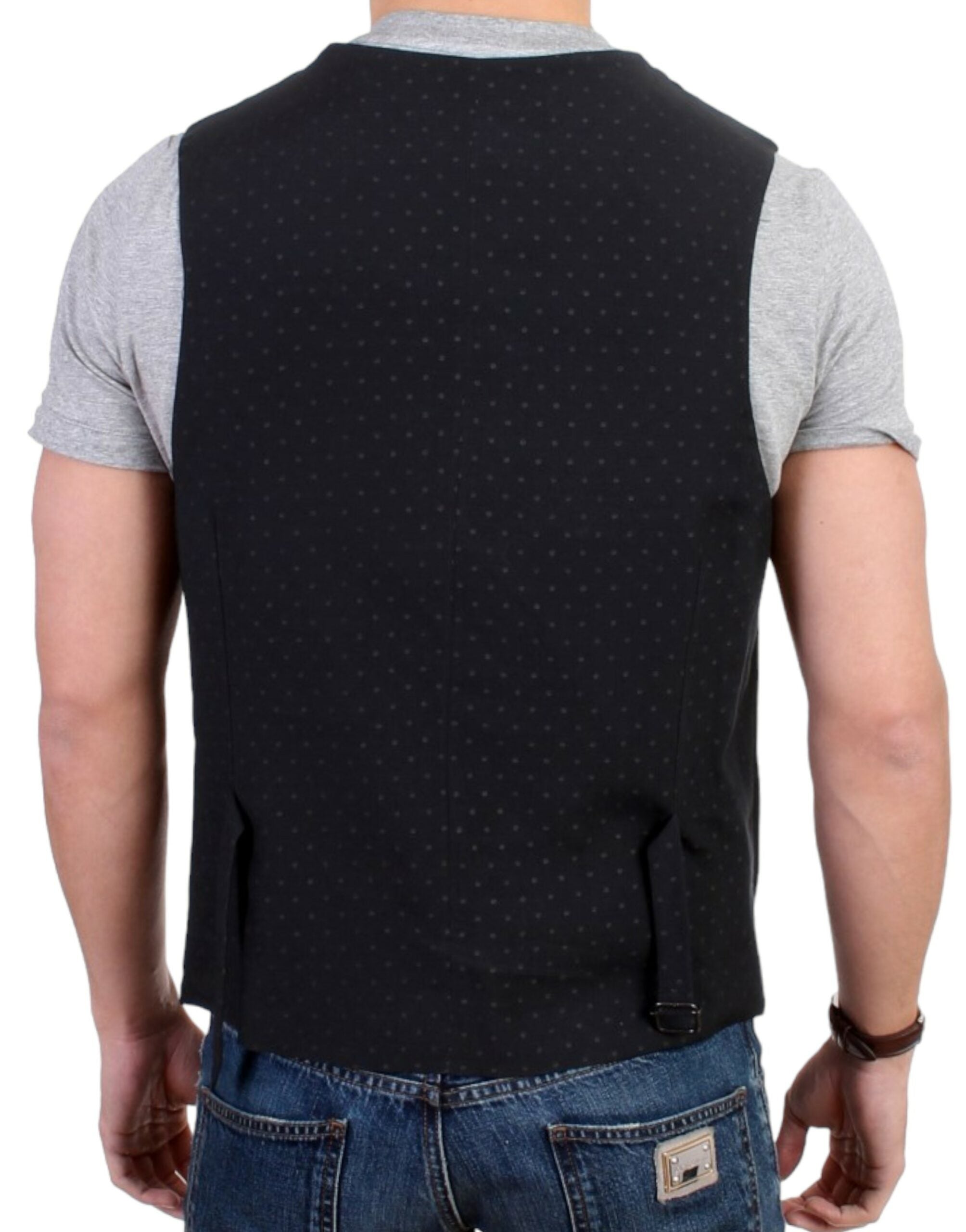 Costume National Black wool blend casual Men's vest