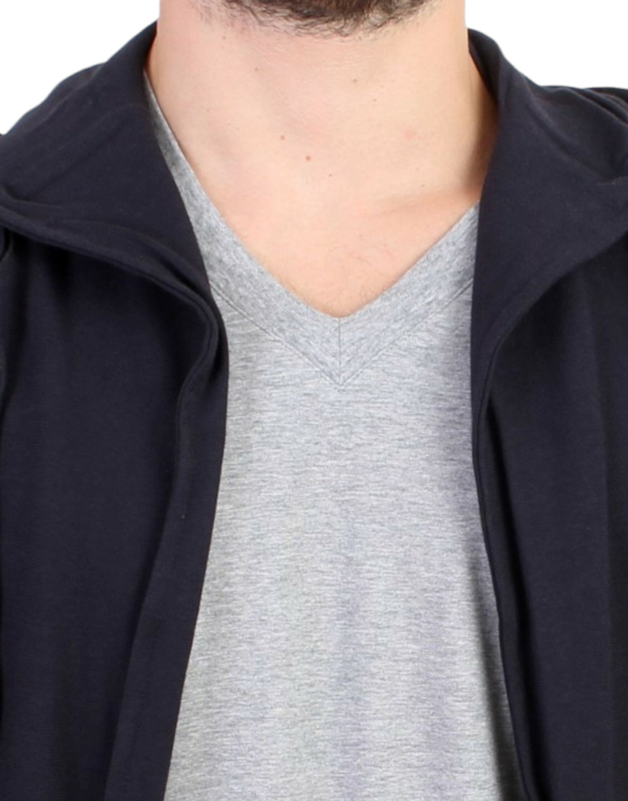 Costume National Blue hooded cotton Men's sweater
