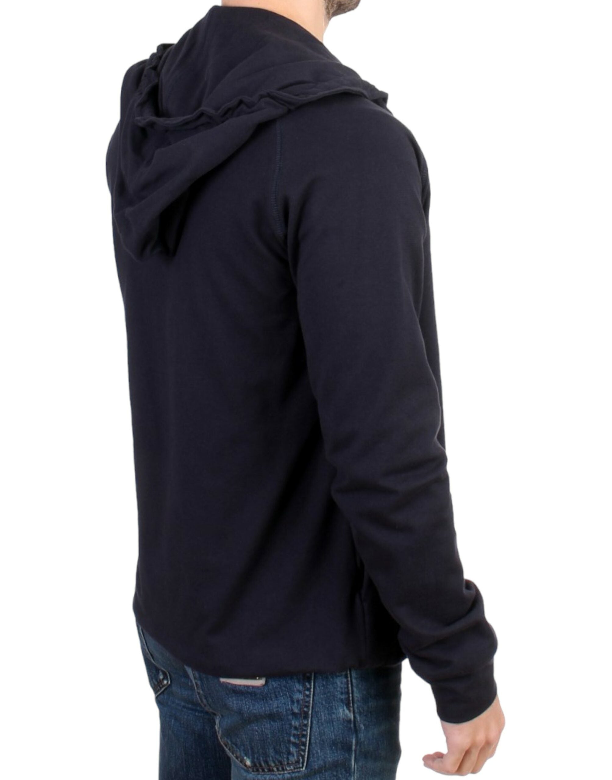 Costume National Blue hooded cotton Men's sweater
