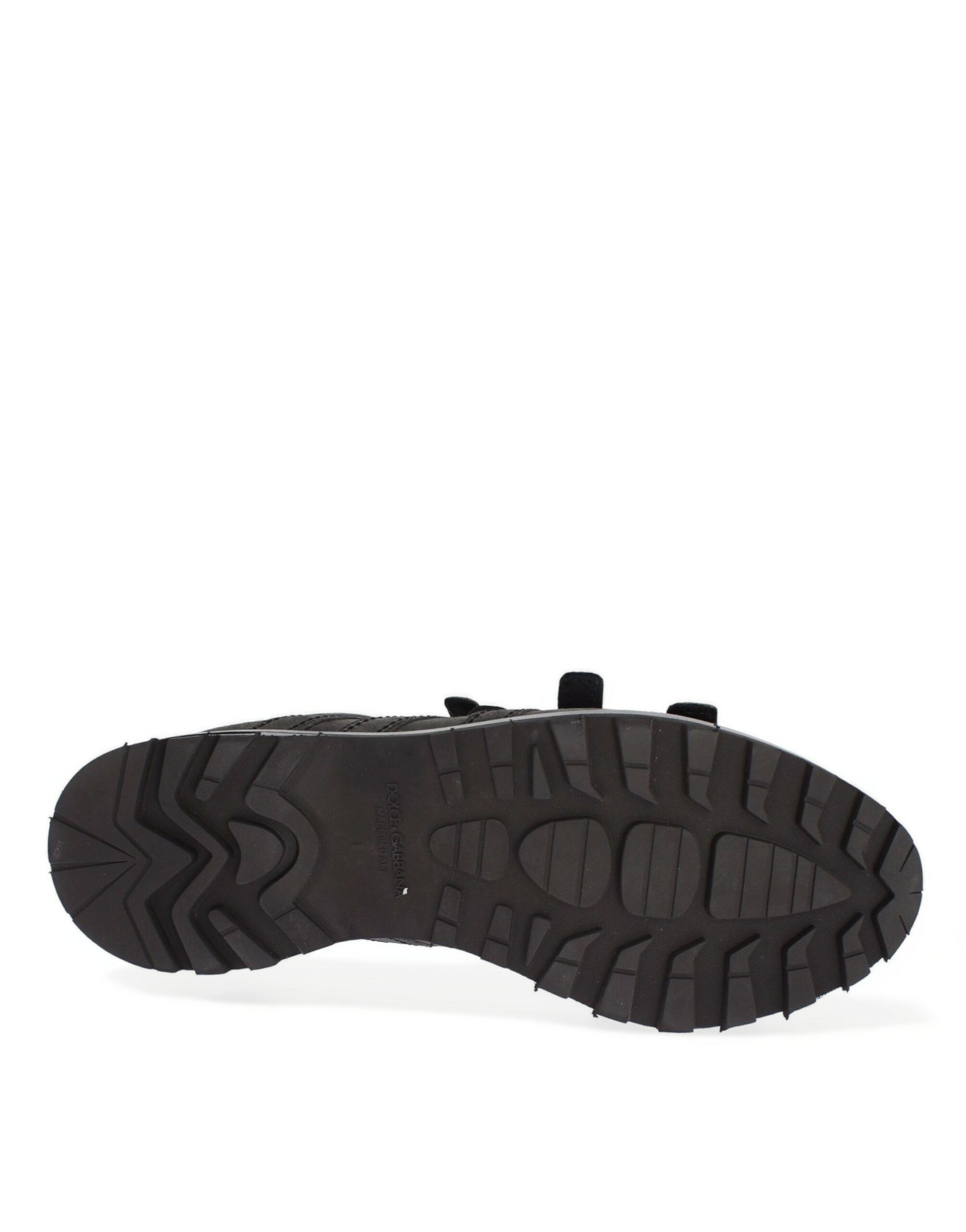 Dolce & Gabbana Gray Leather Ankle Strap Shoes Men's Boots