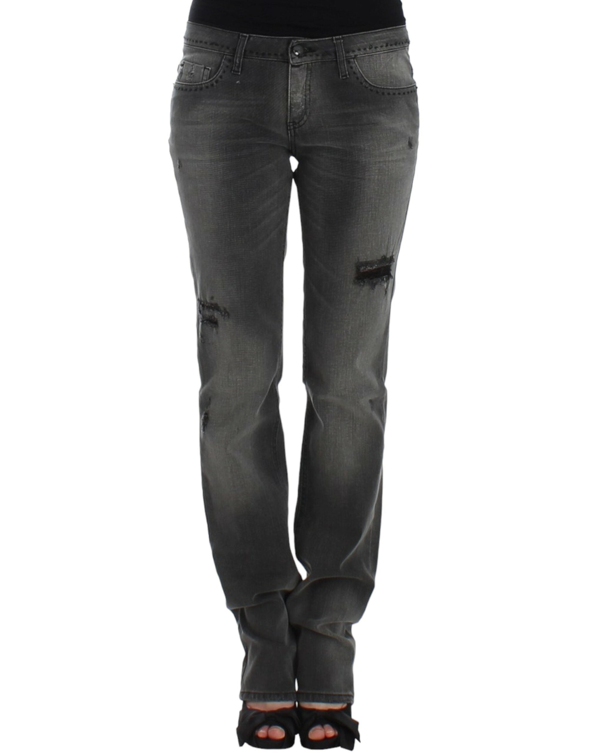 Costume National Gray straight leg Women's jeans