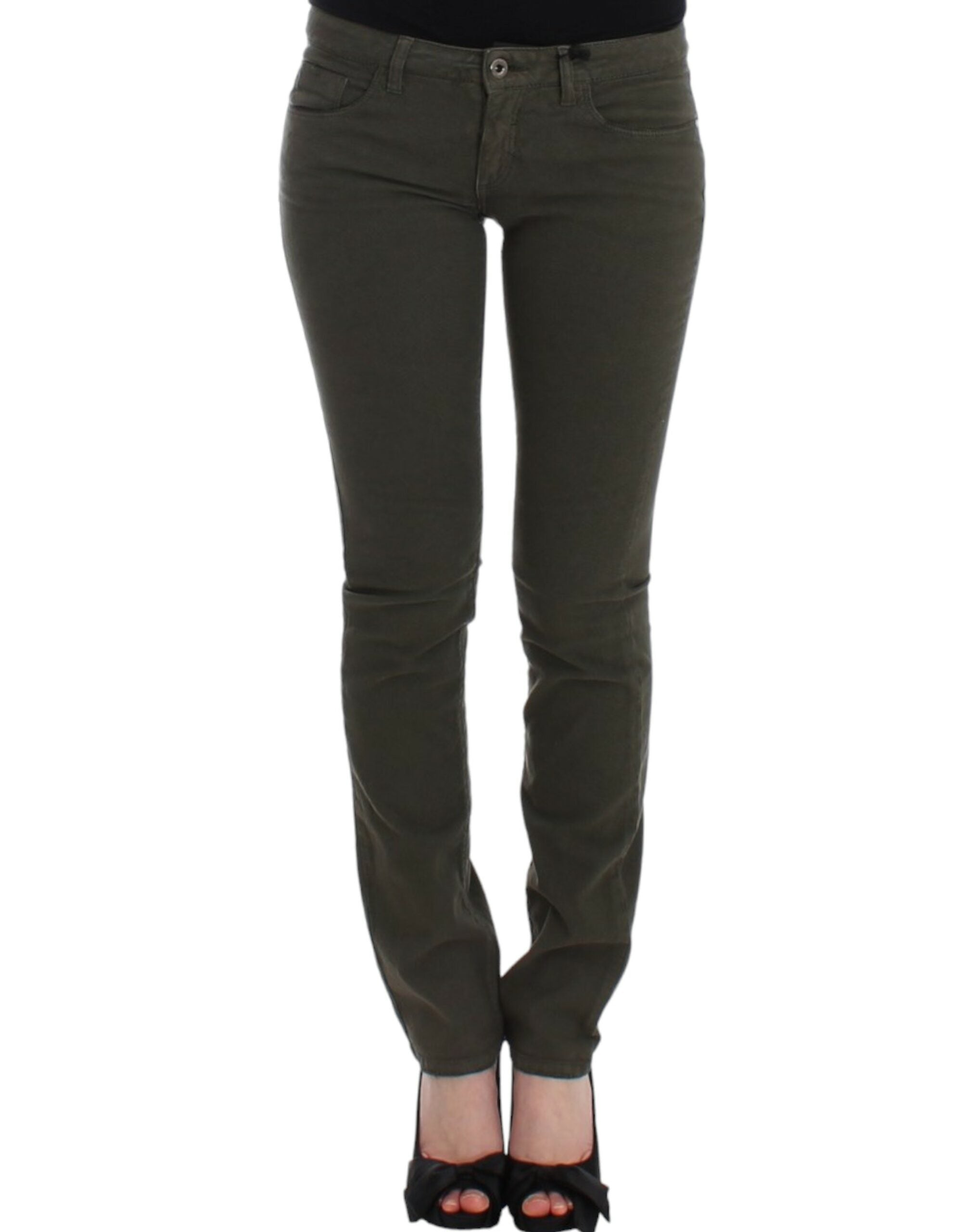 Costume National Green slim leg Women's jeans
