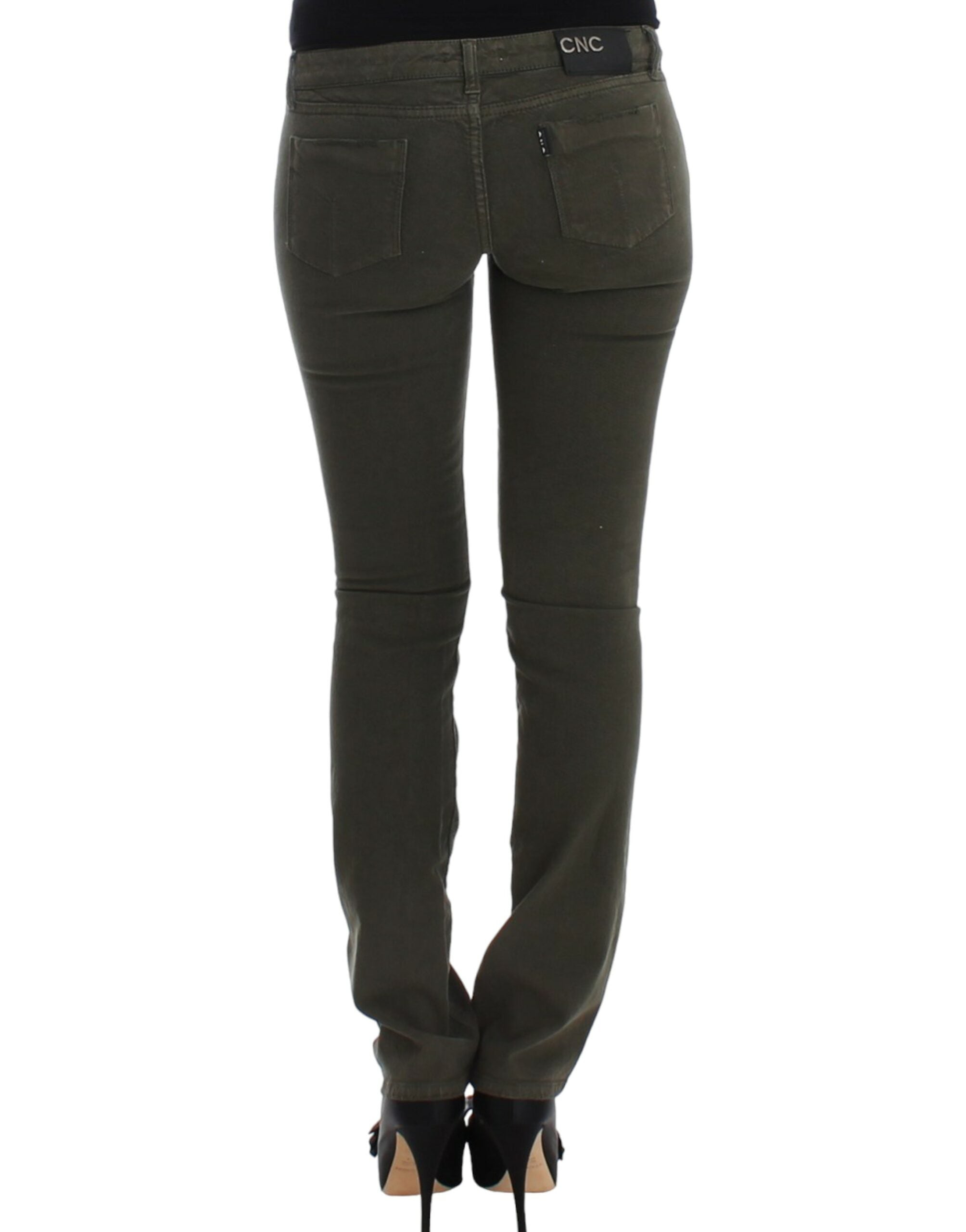 Costume National Green slim leg Women's jeans