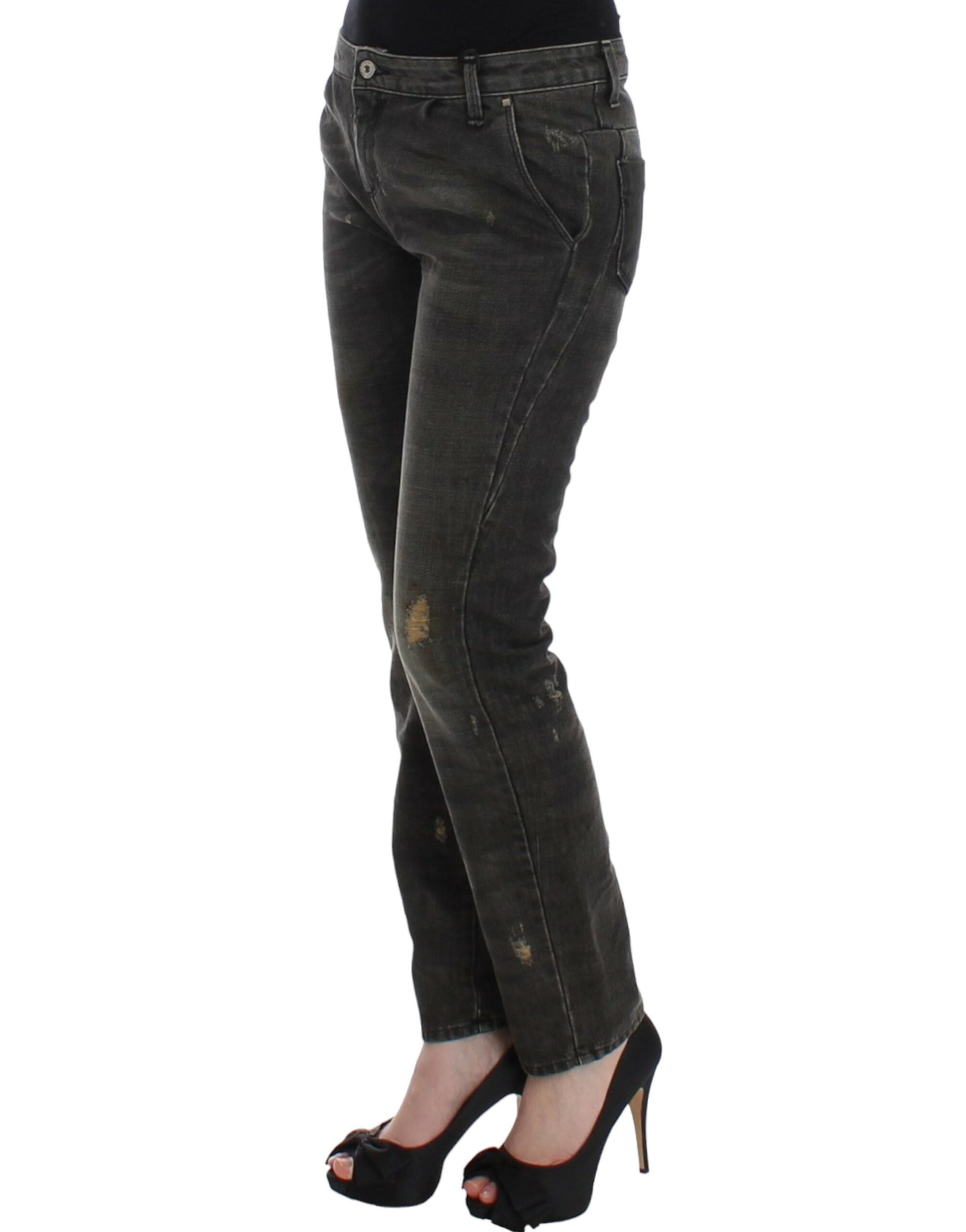 Costume National Gray distressed Women's jeans