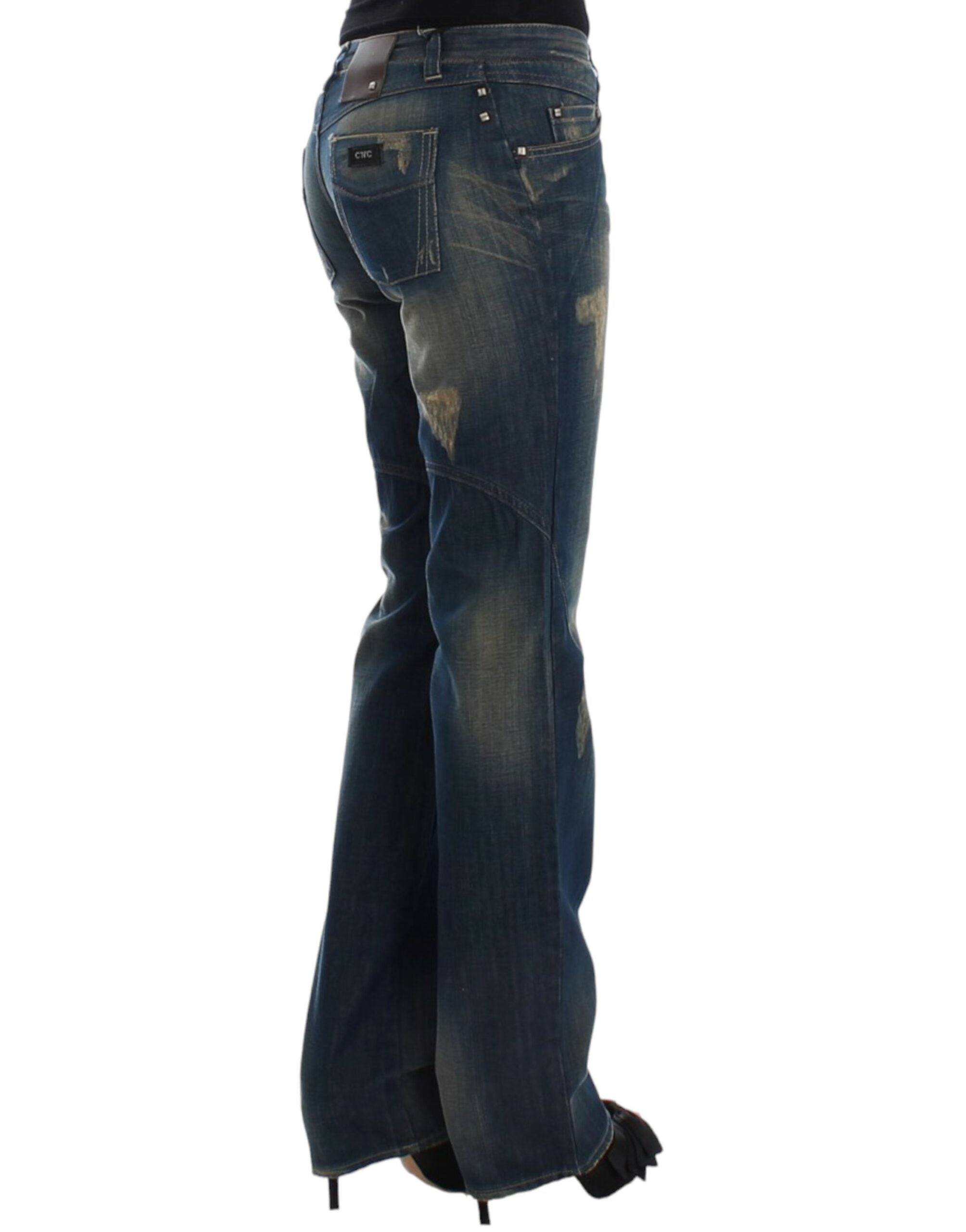 Costume National Chic Straight Leg Blue Denim Women's Jeans