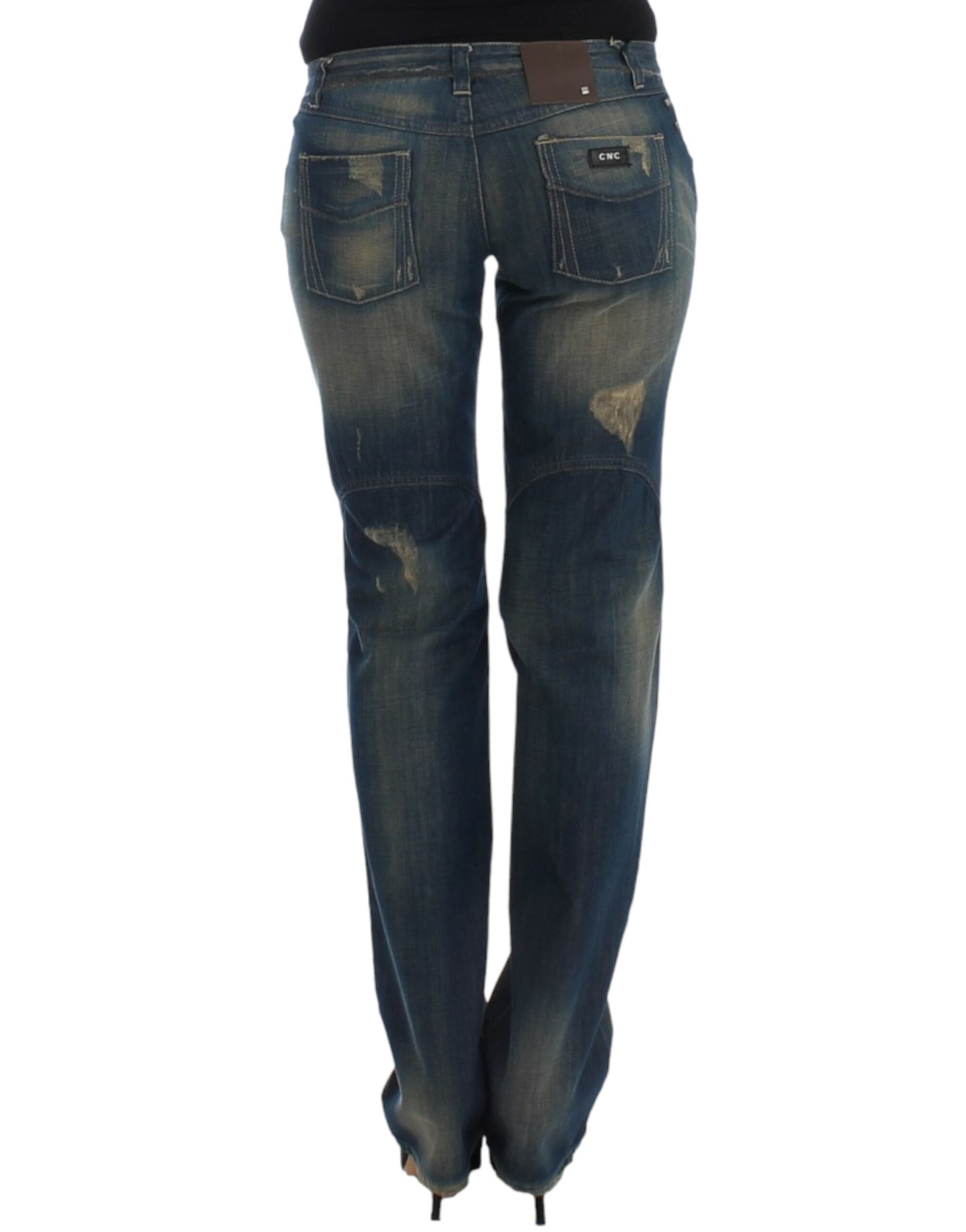 Costume National Chic Straight Leg Blue Denim Women's Jeans