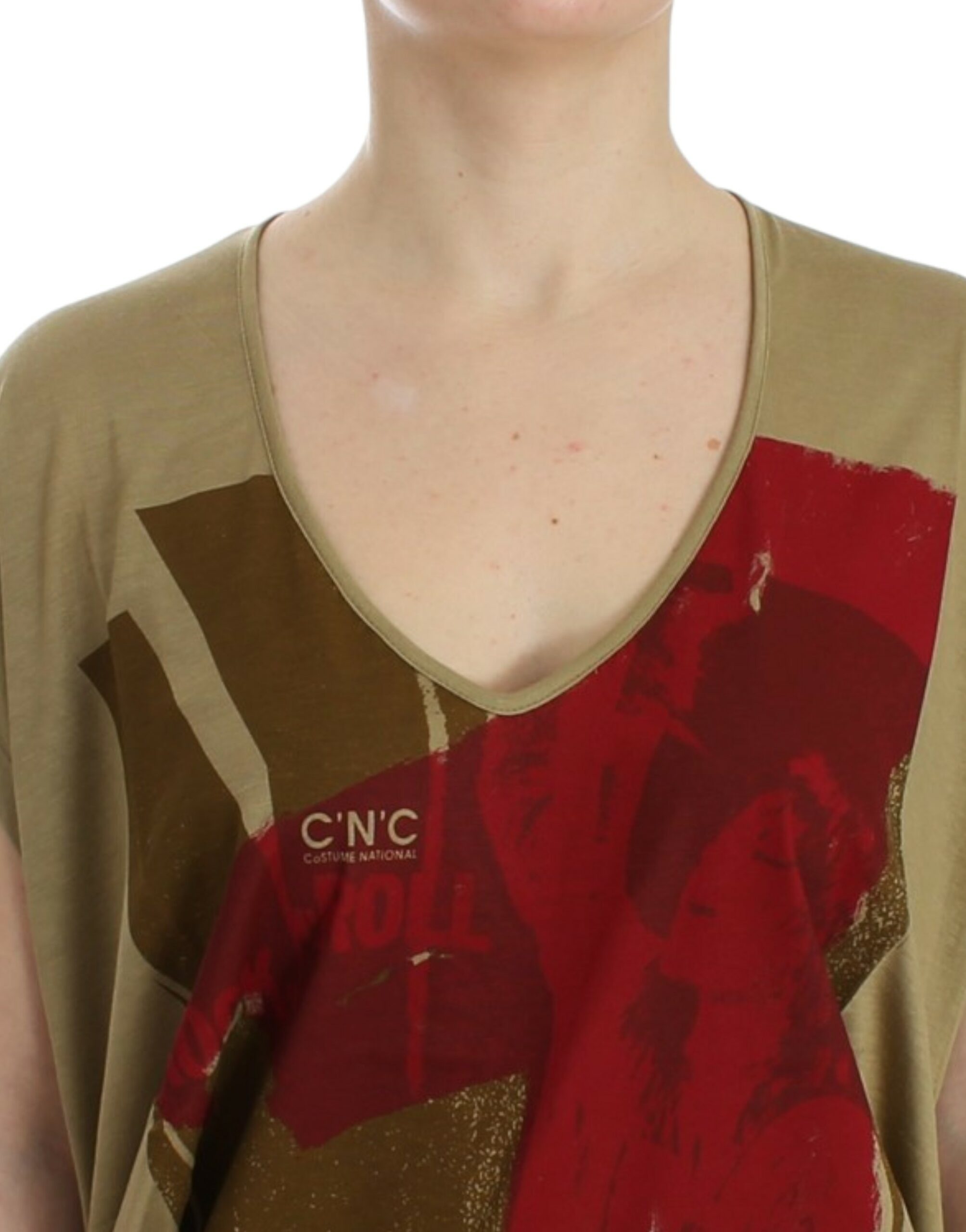 Costume National Green print shortsleeve Women's t-shirt
