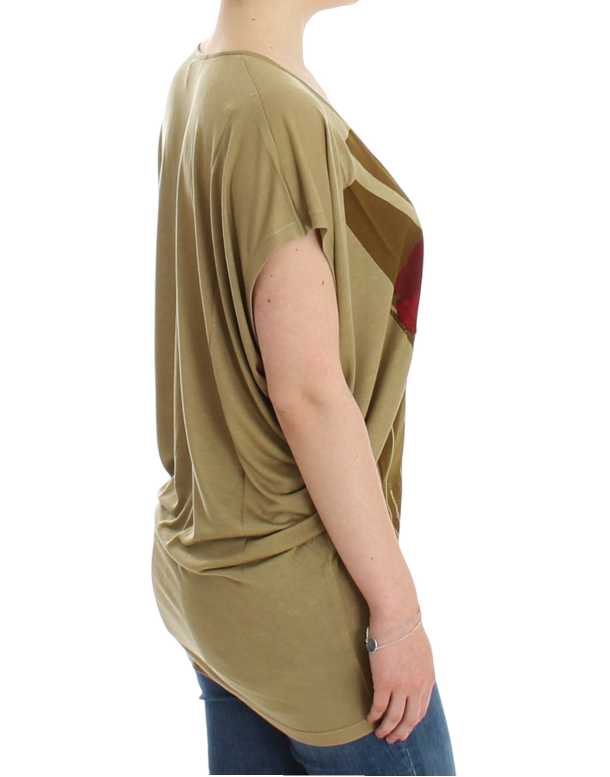 Costume National Green print shortsleeve Women's t-shirt