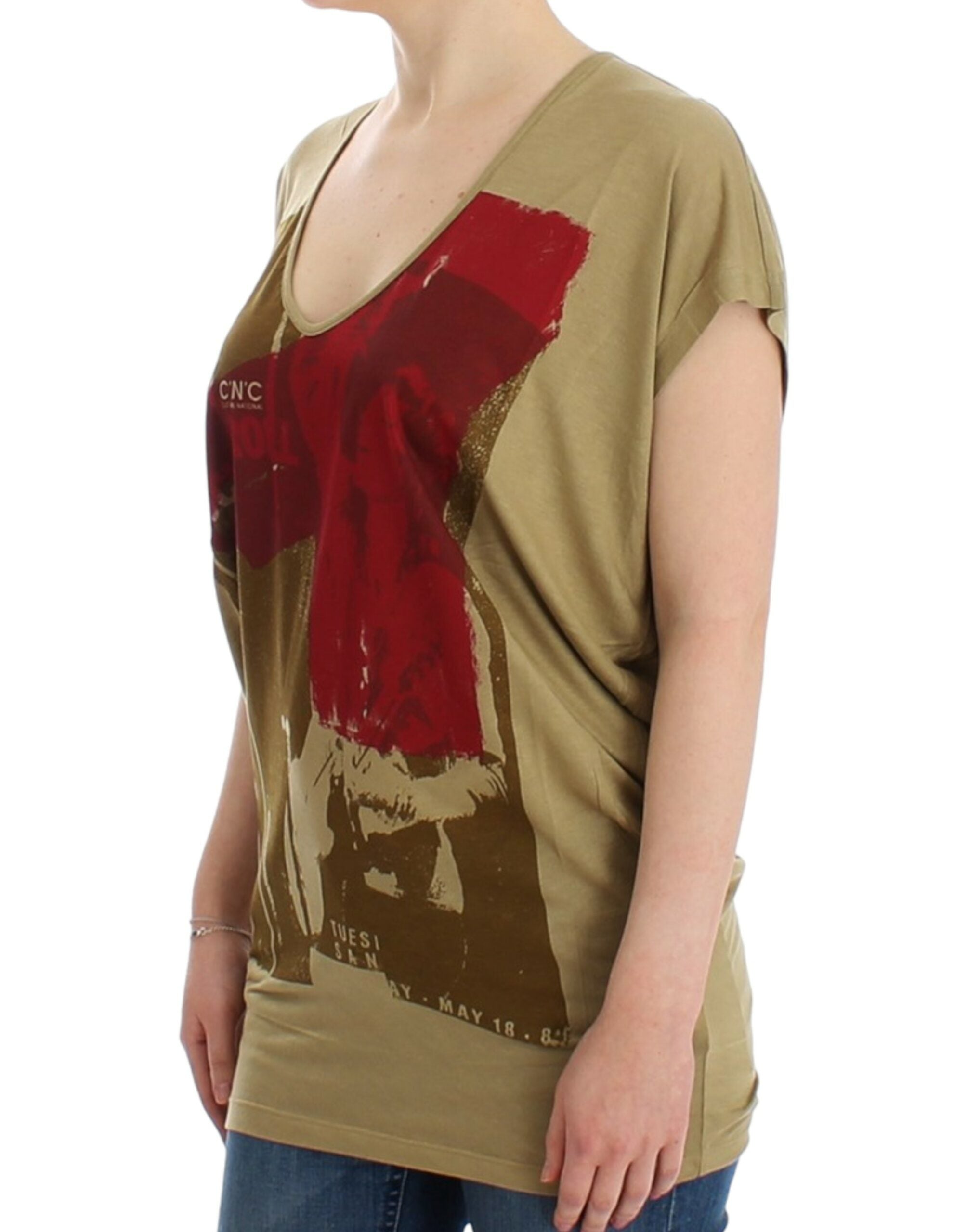 Costume National Green print shortsleeve Women's t-shirt