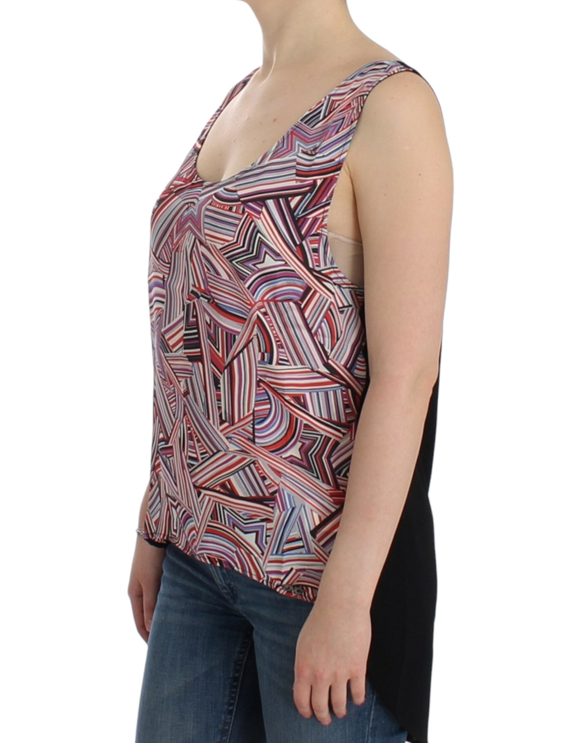 Costume National Chic Multicolor Sleeveless Women's Top