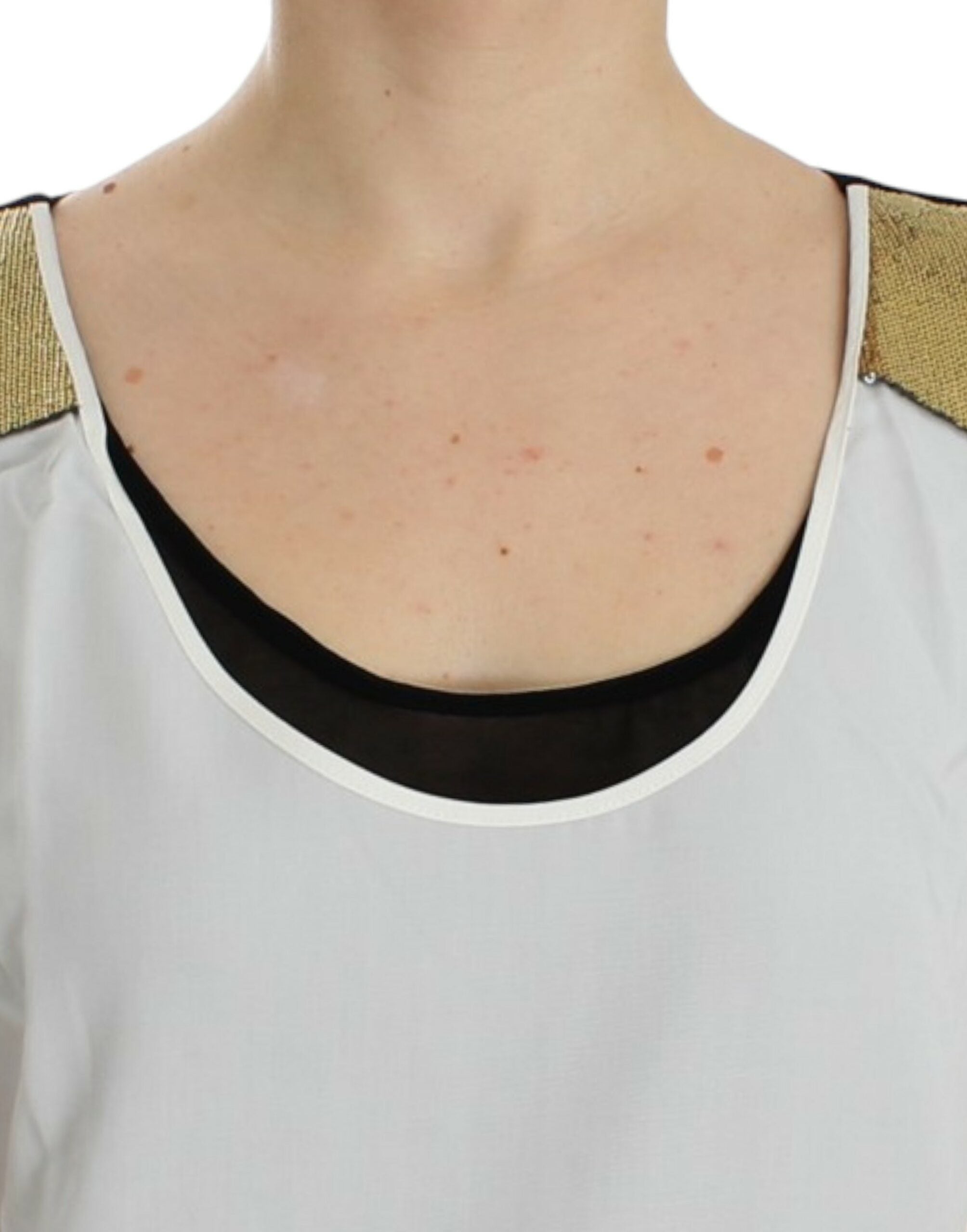Costume National White sleeveless Women's top