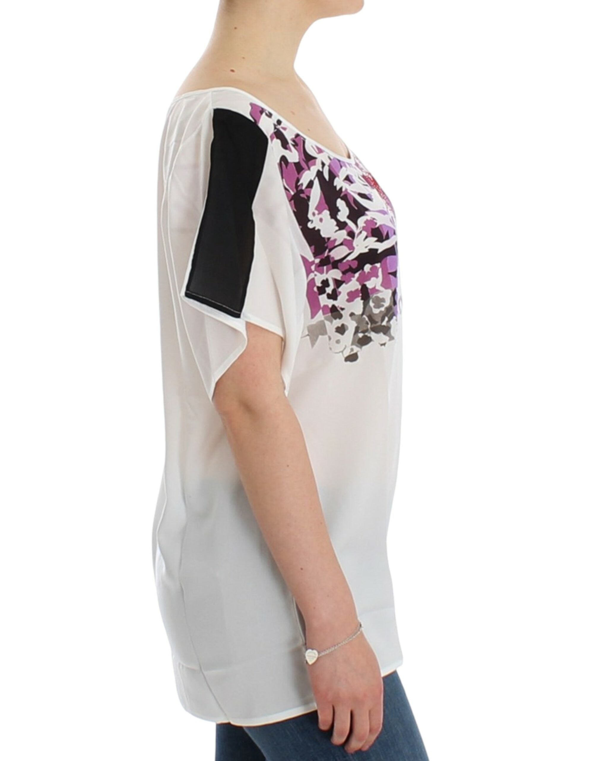 Costume National White motive print Women's blouse