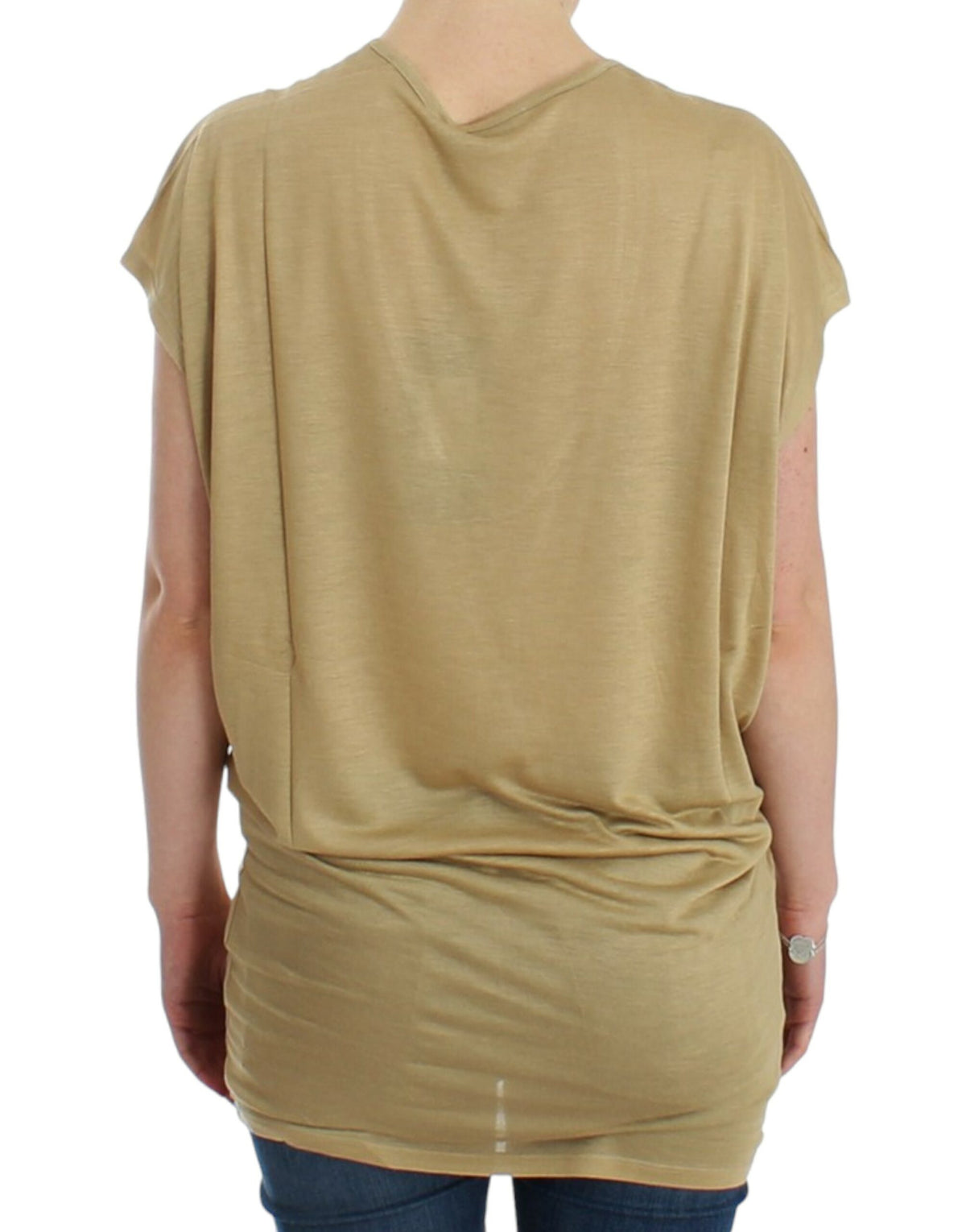 Costume National Beige motive print Women's t-shirt