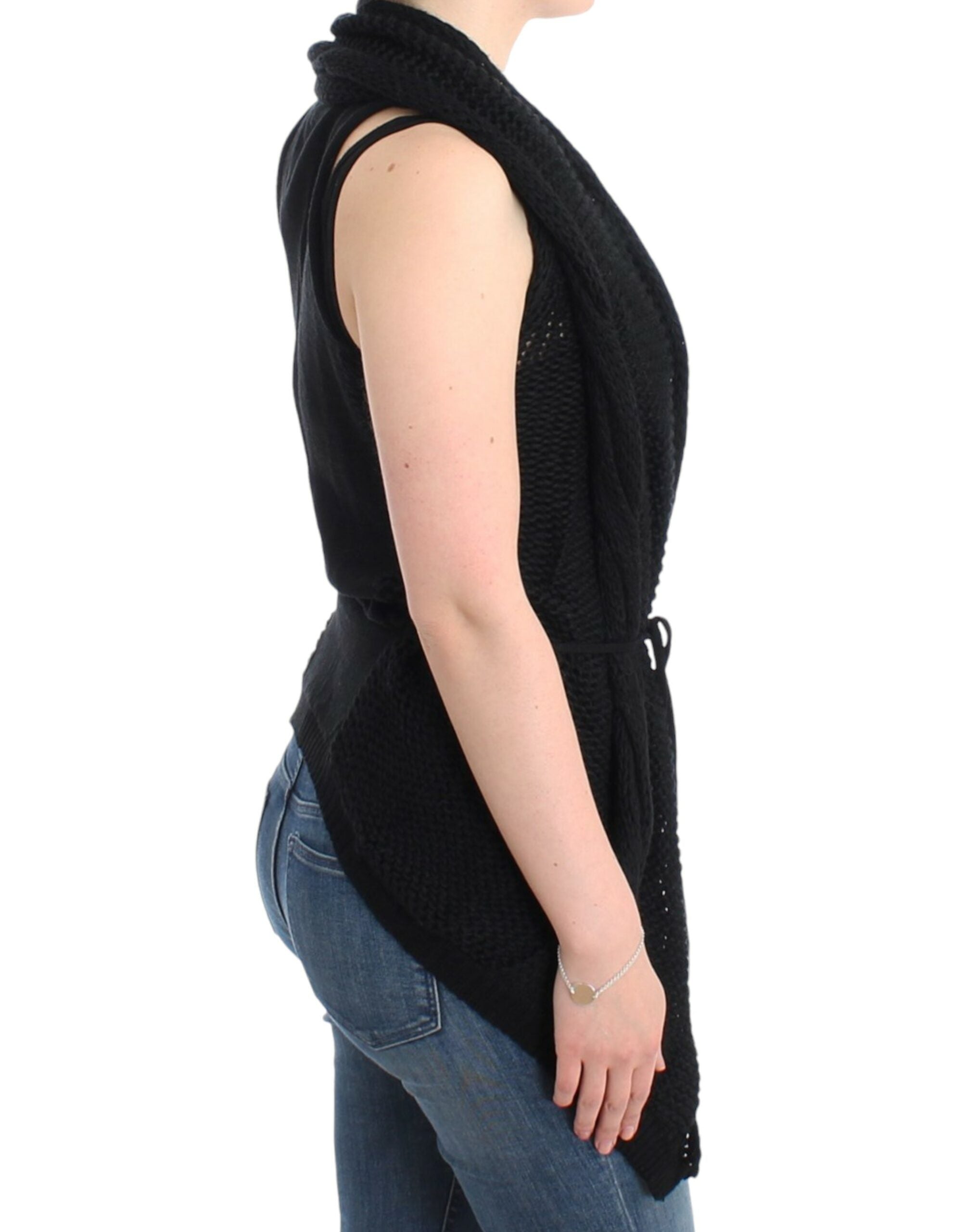 Costume National Black sleeveless knitted Women's cardigan