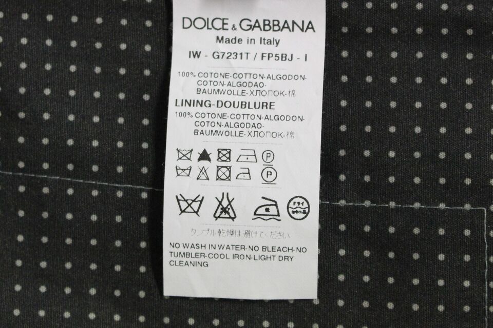 Dolce & Gabbana Gray Polka Dot Dress Vest Gilet Men's Weste