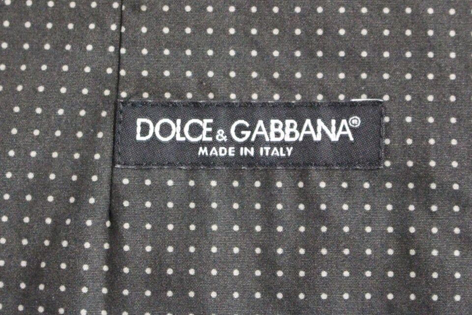 Dolce & Gabbana Gray Polka Dot Dress Vest Gilet Men's Weste