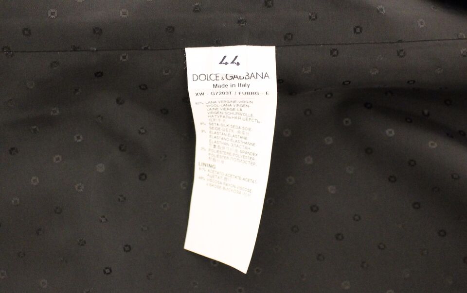 Dolce & Gabbana Black Wool Silk Stretch Dress Vest Men's Blazer