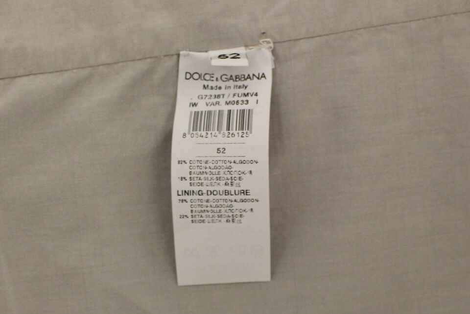 Dolce & Gabbana Beige Cotton Silk Blend Dress Vest Men's Blazer