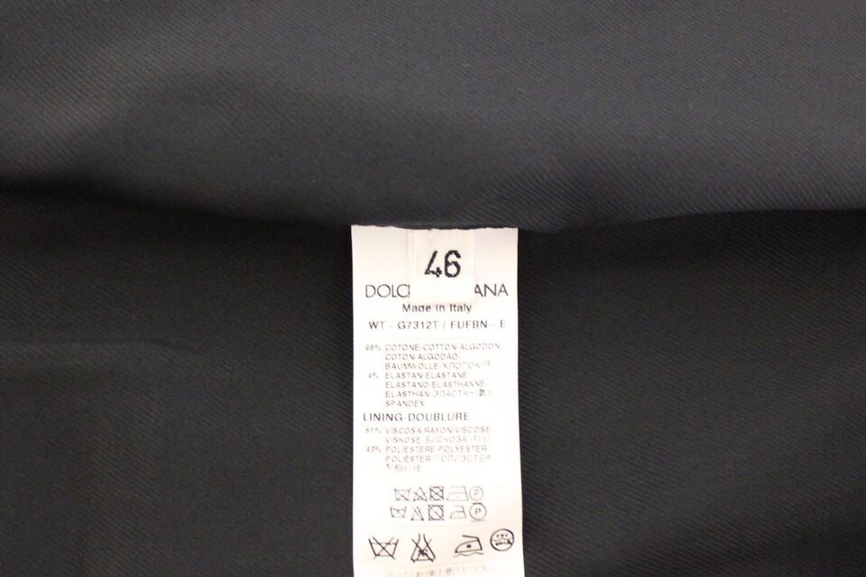 Dolce & Gabbana Blue Cotton Stretch Dress Vest Men's Blazer