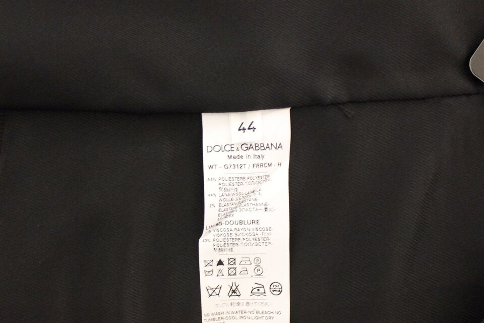 Dolce & Gabbana Gray Wool Stretch Dress Vest Men's Blazer