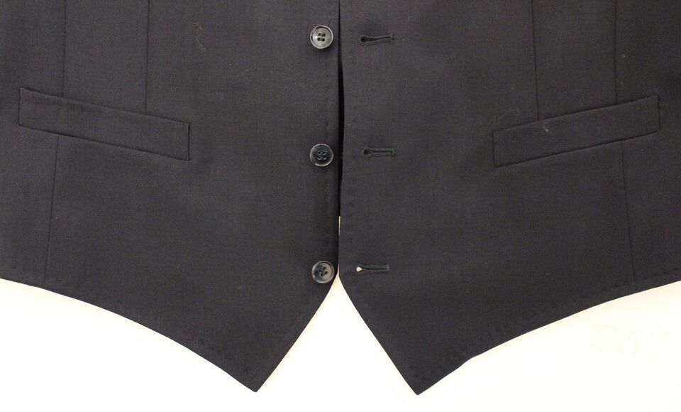 Dolce & Gabbana Blue Cotton Stretch Dress Vest Men's Blazer