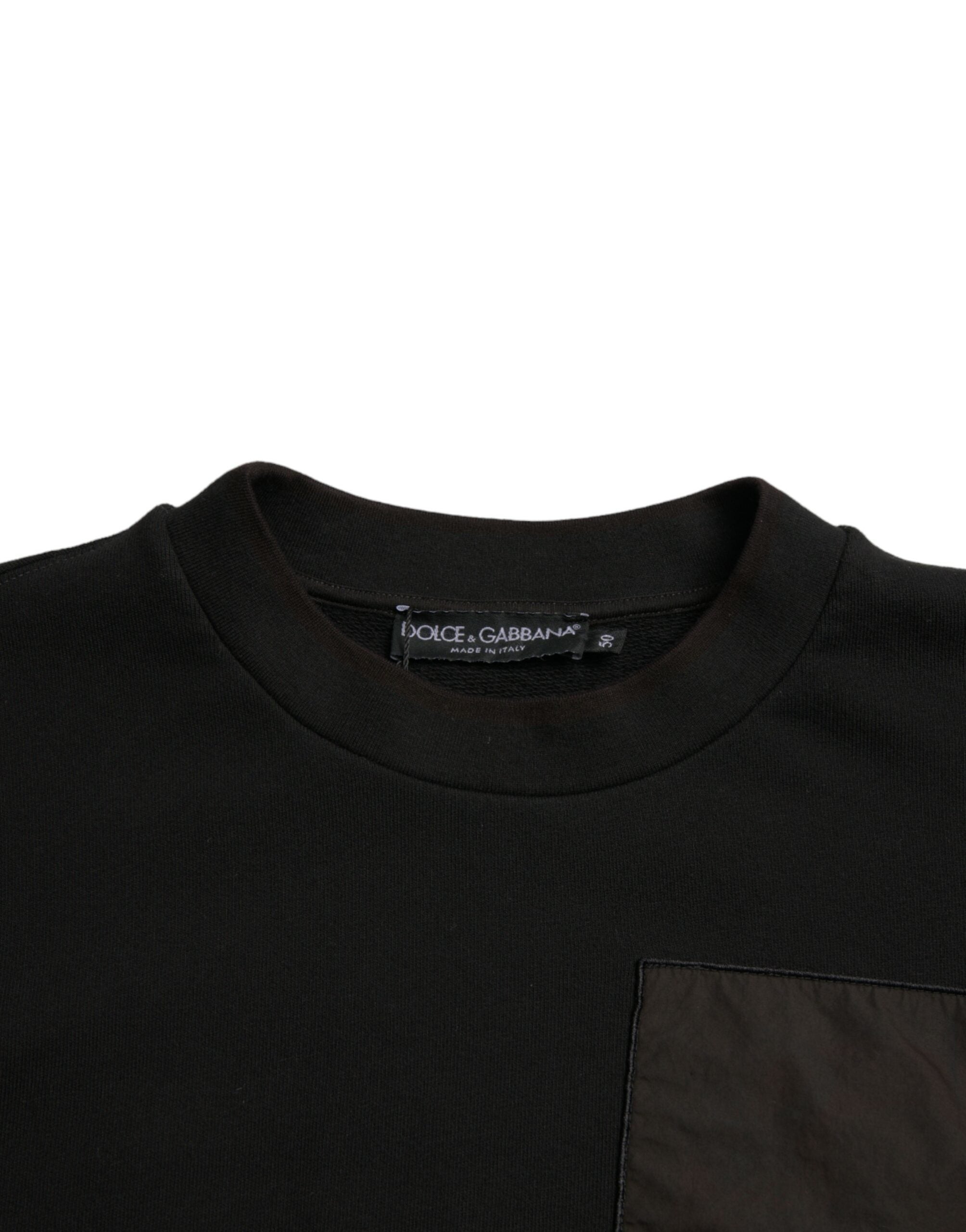 Dolce & Gabbana Elegant Crew Neck Cotton Blend Men's Sweater
