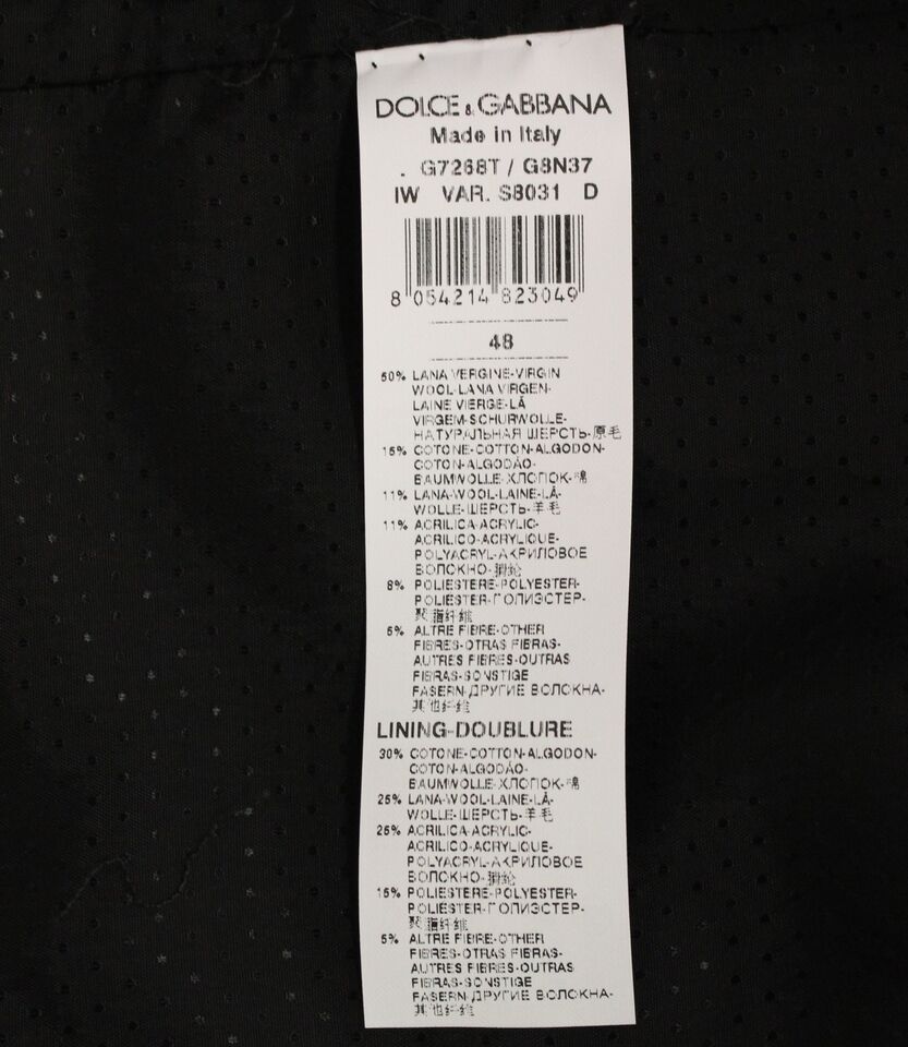 Dolce & Gabbana Gray Wool Blend Logo Vest Gilet Men's Weste