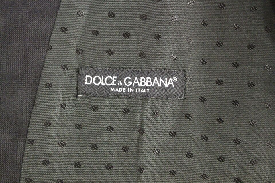 Dolce & Gabbana Black Wool Formal Dress Vest Gilet Men's Weste