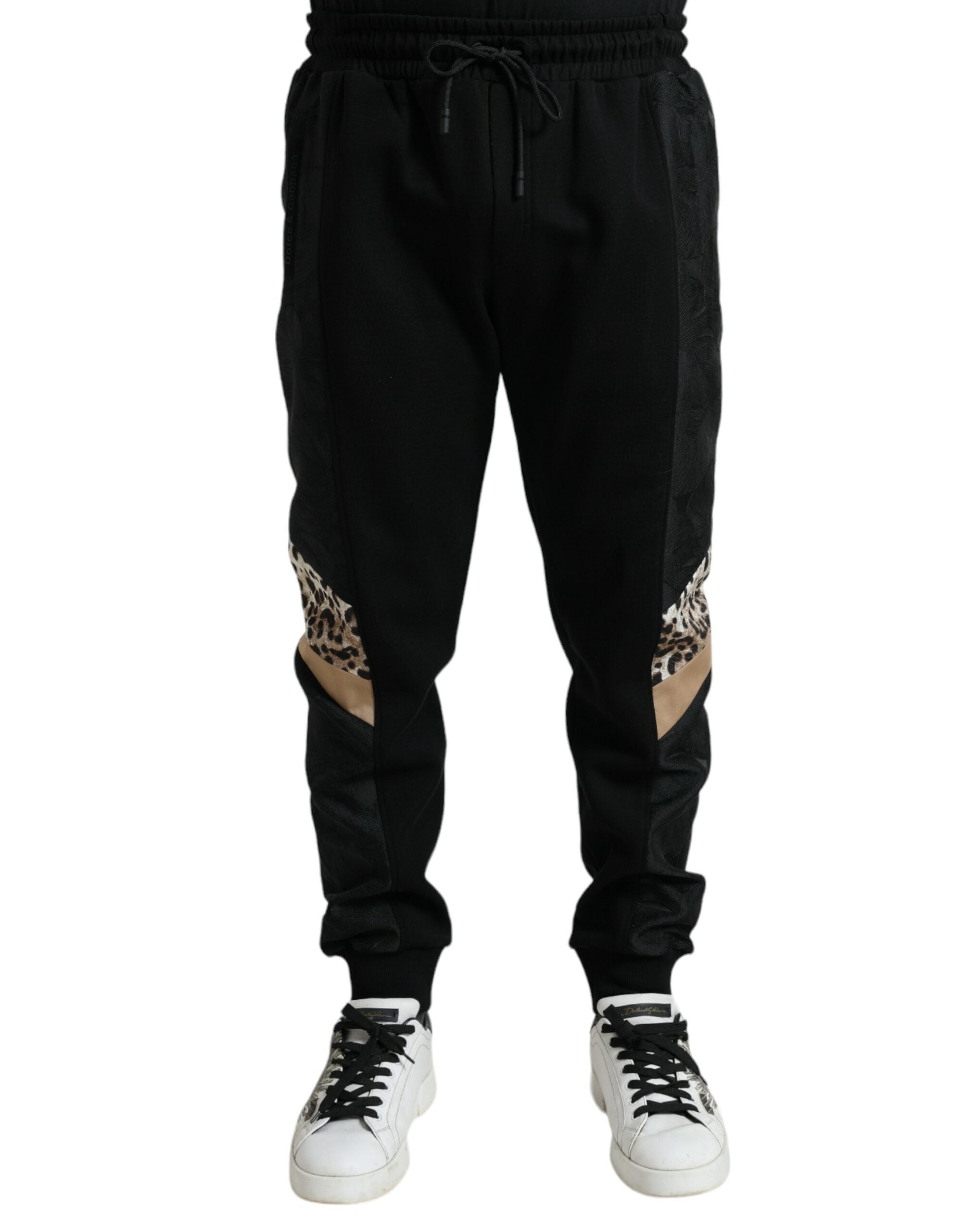 Dolce & Gabbana Black Cotton Slim Stretch Jogger Men's Pants