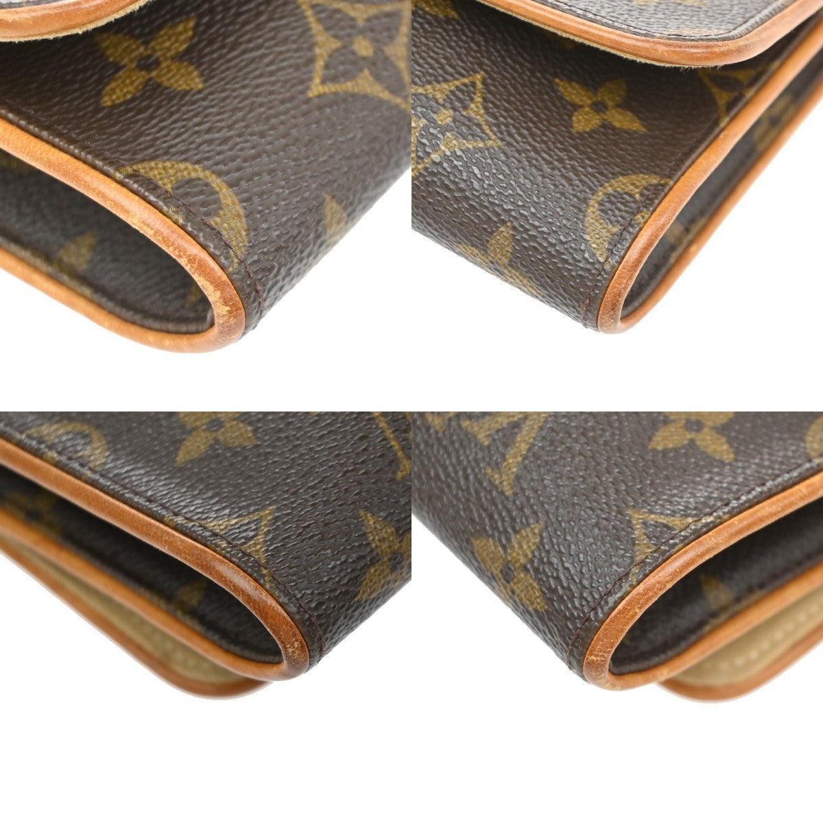 Louis Vuitton Twin Monogram Canvas Brown Canvas Clutche & Pouche Bag (Pre-Owned)