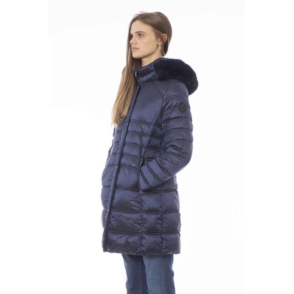 Baldinini Trend Light Blue Polyester Jackets & Women's Coat