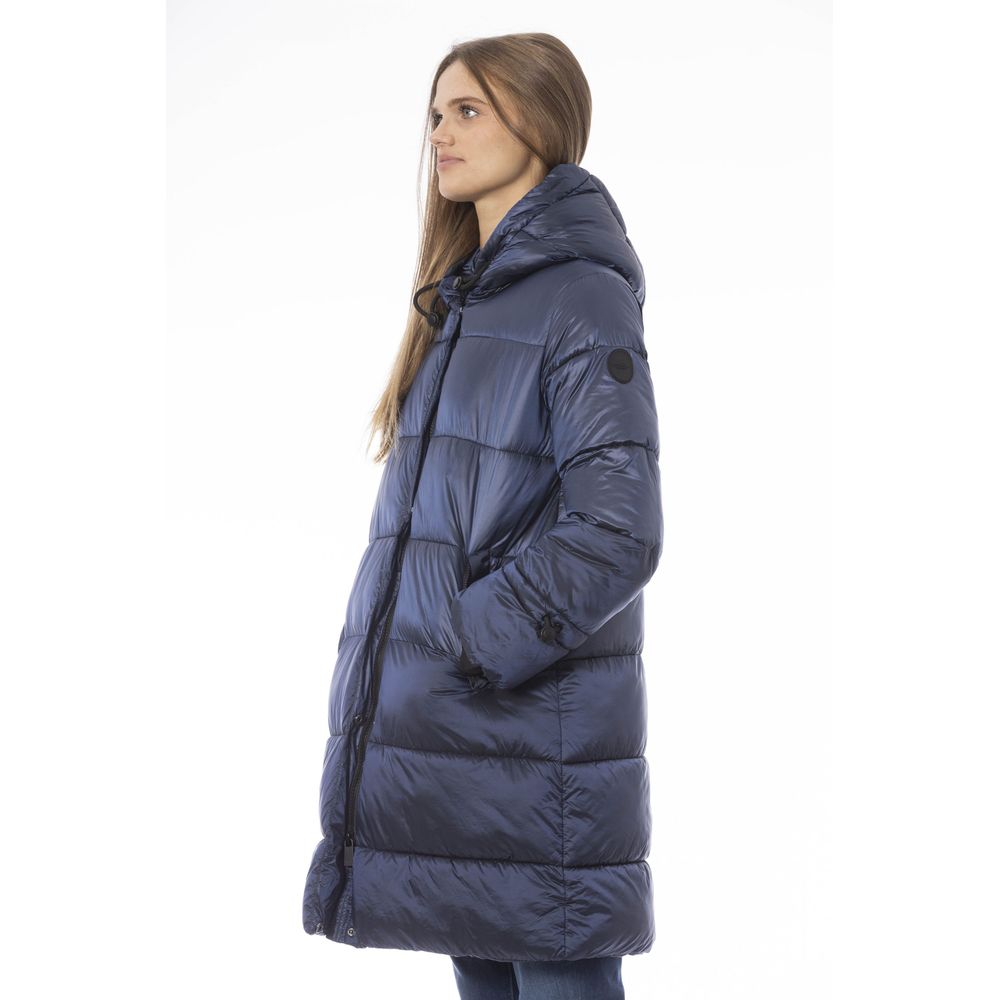 Baldinini Trend Light Blue Nylon Jackets & Women's Coat