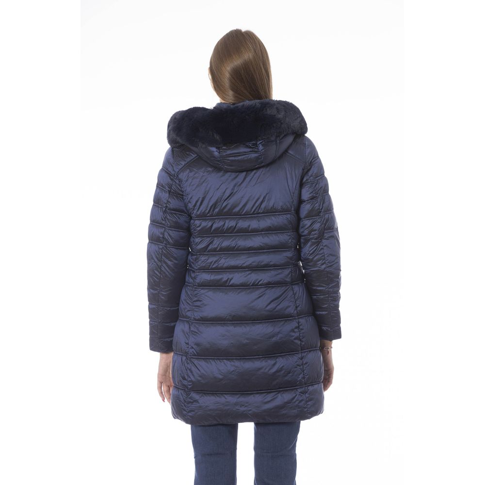 Baldinini Trend Light Blue Polyester Jackets & Women's Coat