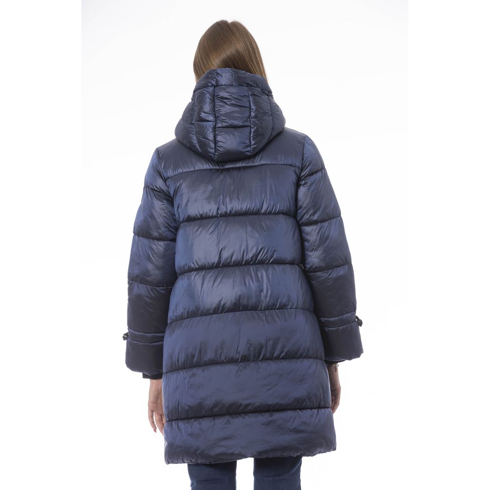 Baldinini Trend Light Blue Nylon Jackets & Women's Coat