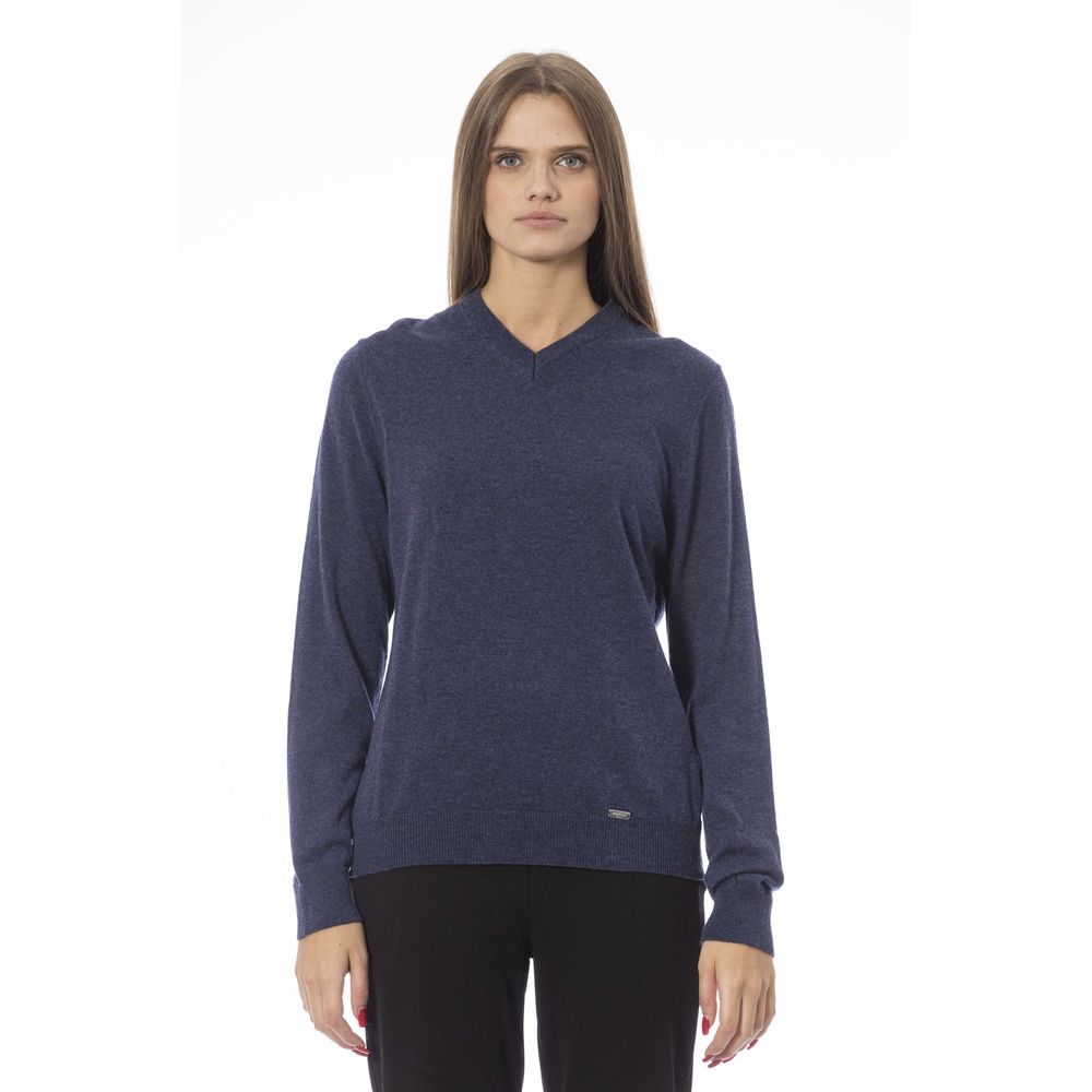 Baldinini Trend Blue Viscose Women Women's Sweater