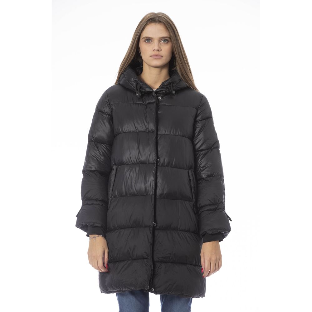 Baldinini Trend Black Nylon Jacket Women's Coat