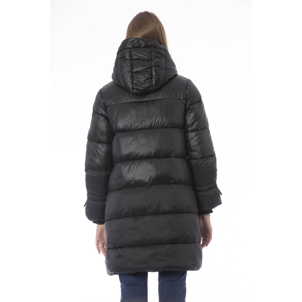 Baldinini Trend Black Nylon Jacket Women's Coat