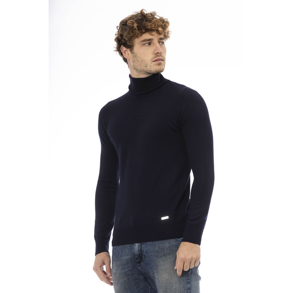 Baldinini Trend Blue Wool Men Men's Sweater