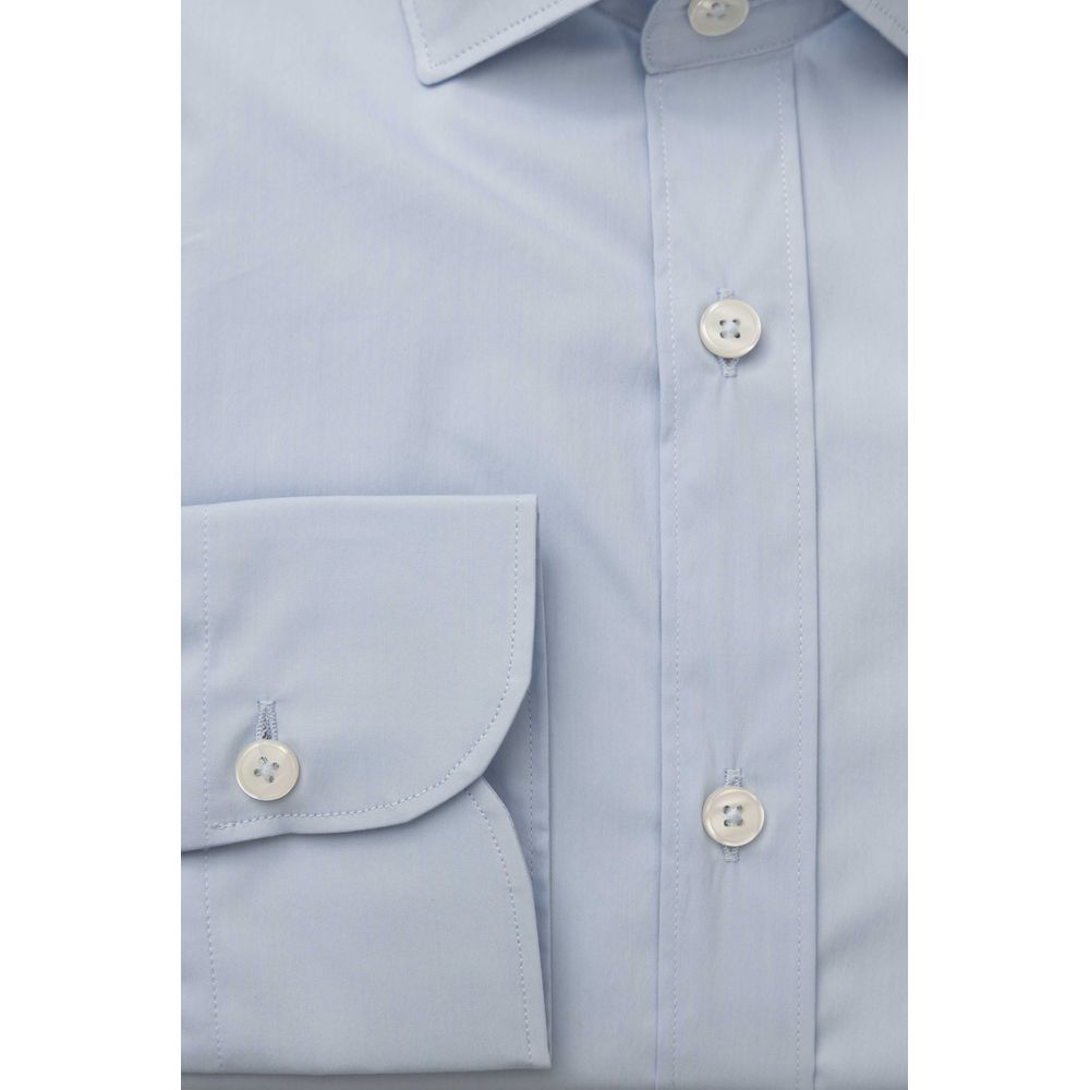 Bagutta Light Blue Cotton Men Men's Shirt