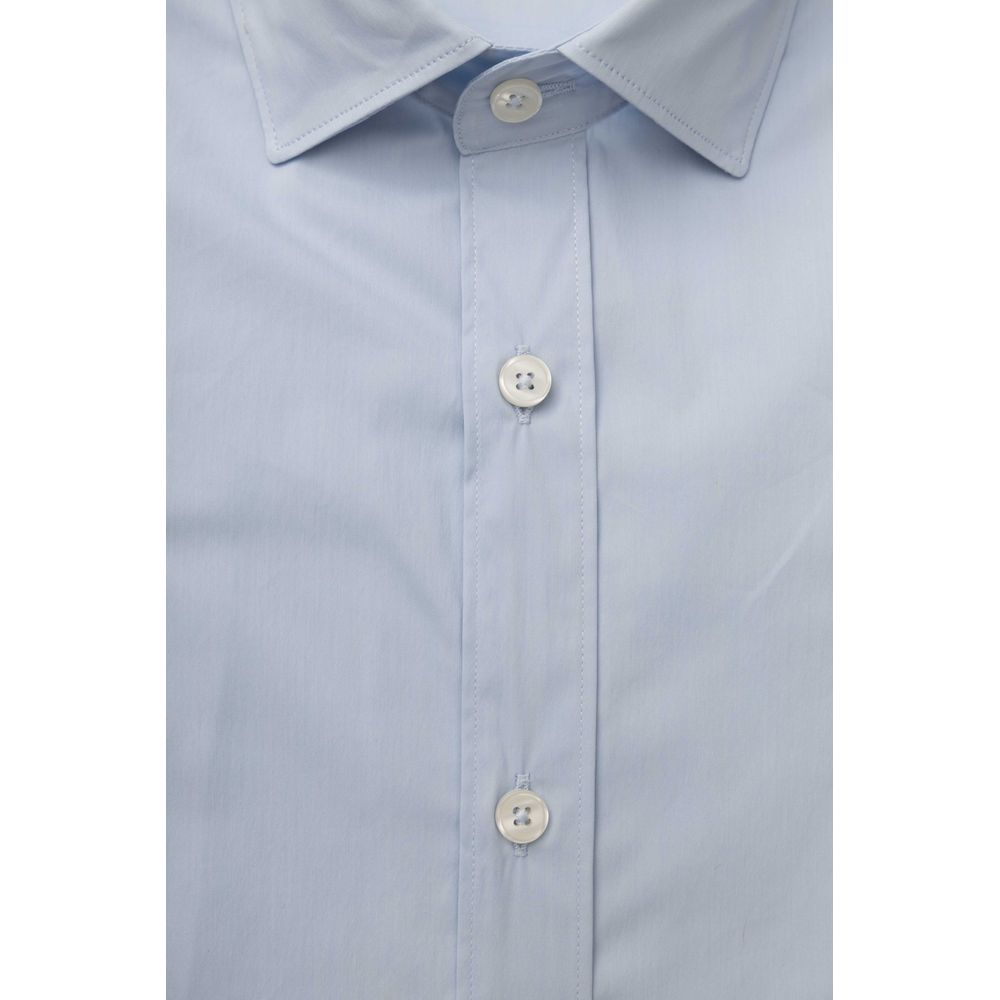 Bagutta Light Blue Cotton Men Men's Shirt