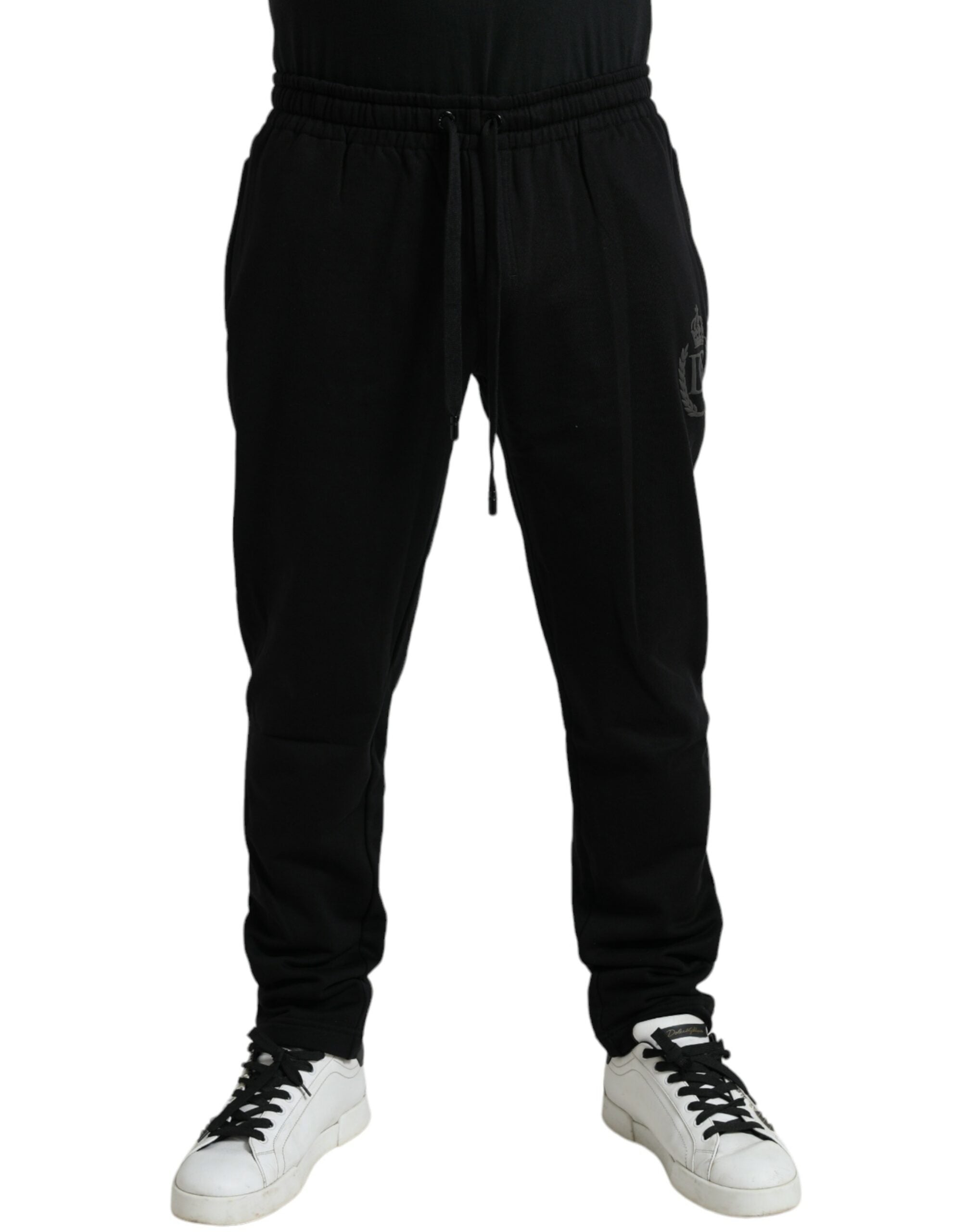 Dolce & Gabbana Elegant Black Cotton Jogger Men's Pants