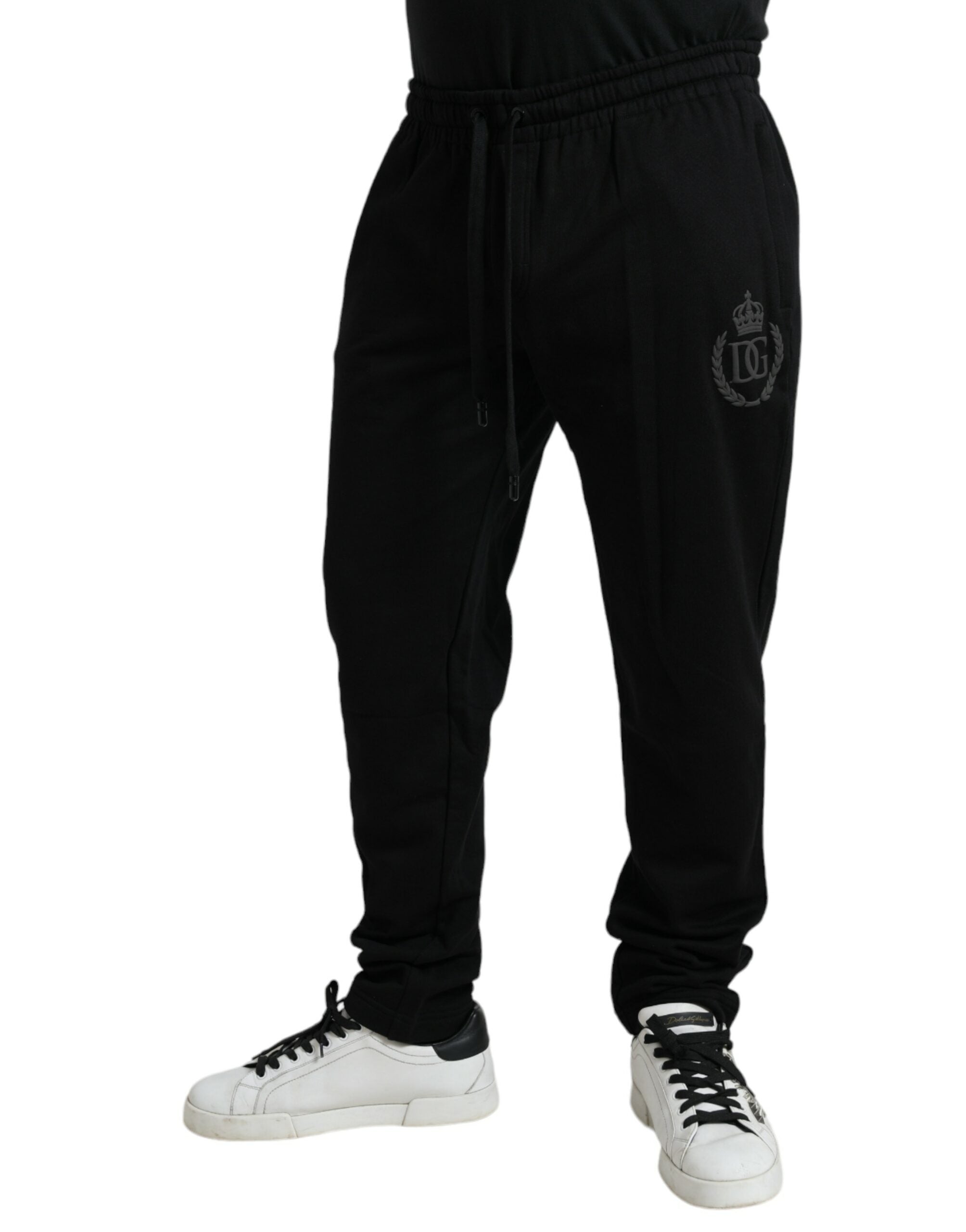 Dolce & Gabbana Elegant Black Cotton Jogger Men's Pants