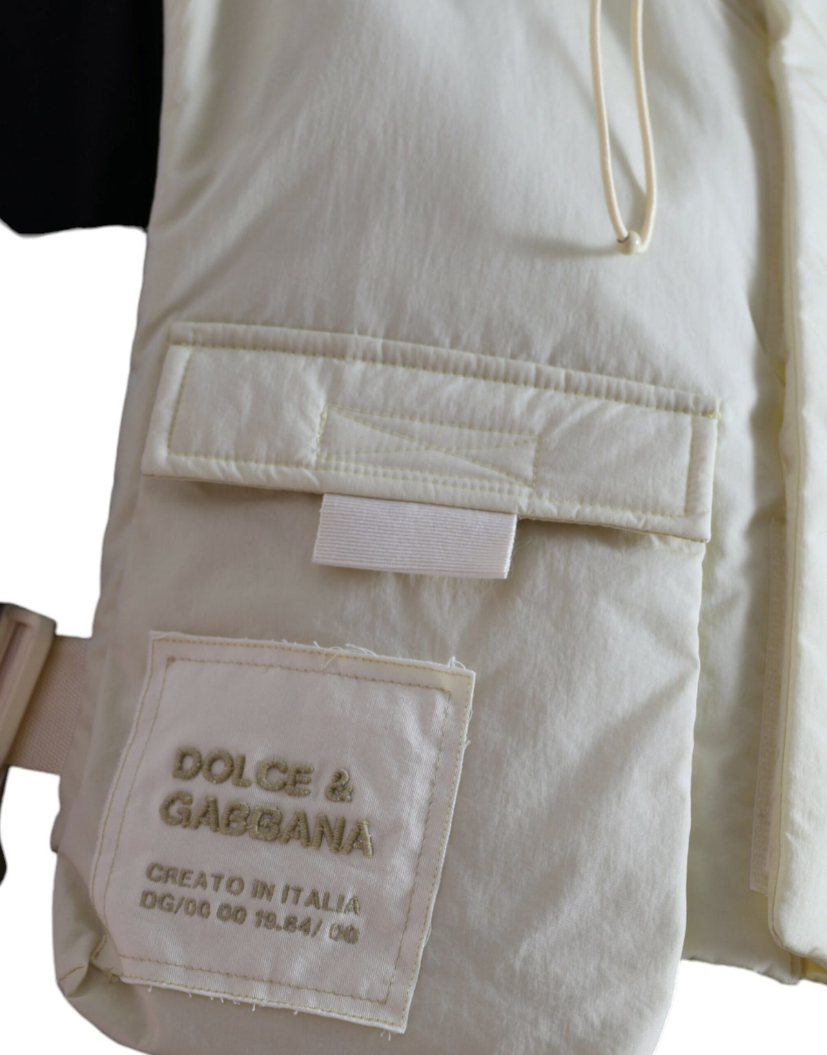 Dolce & Gabbana Yellow Nylon Hooded Sportswear Vest Men's Jacket