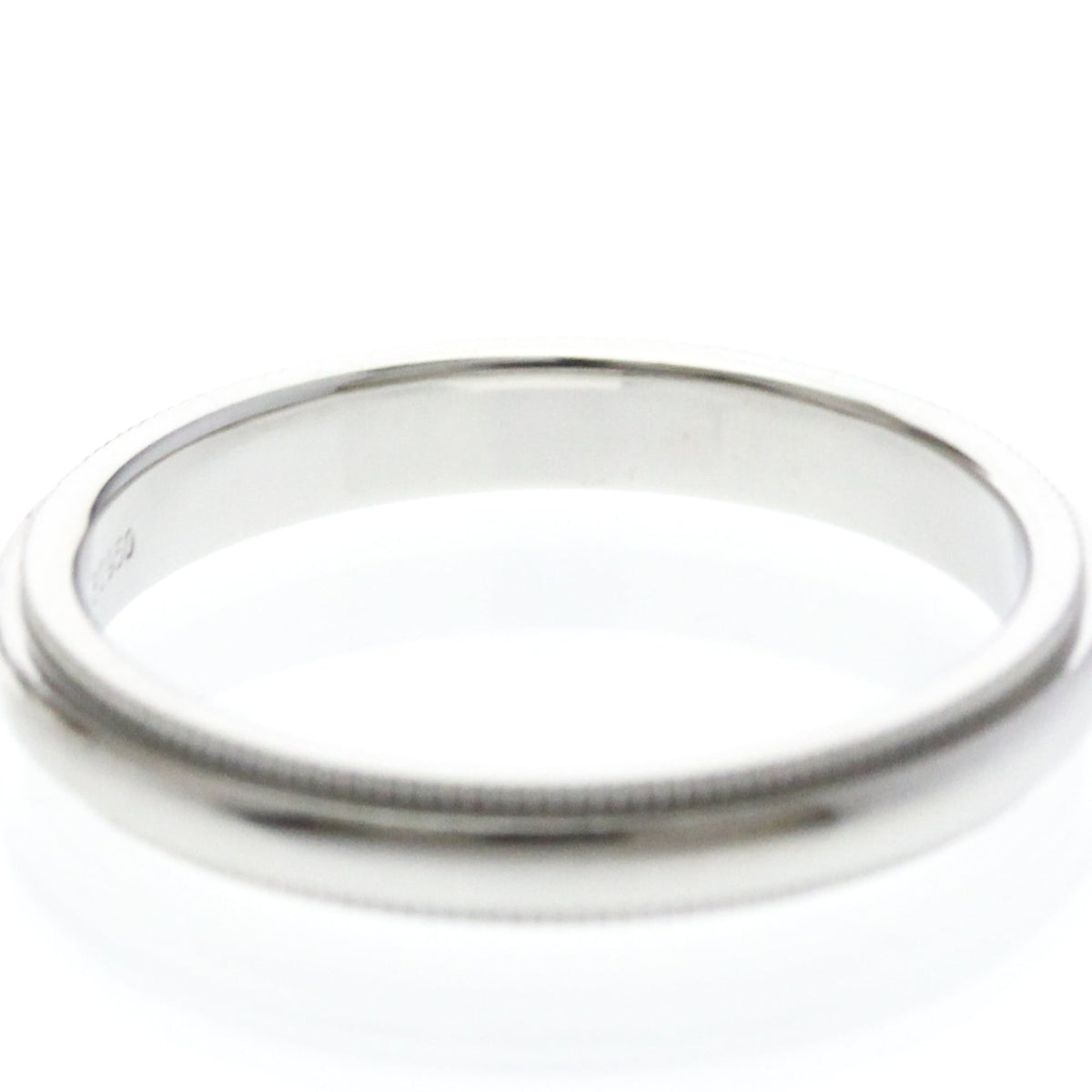 Tiffany & Co. Classic Milgrain Band Platinum Silver Platinum Ring Jewelry (Pre-Owned)