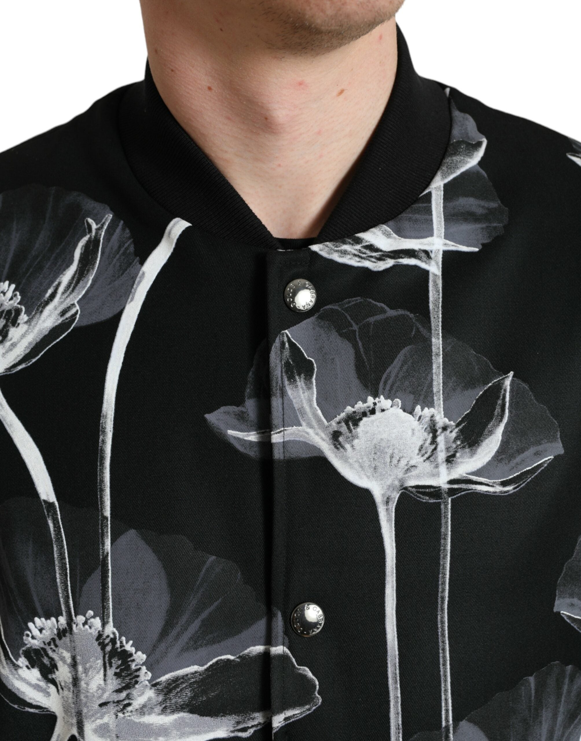 Dolce & Gabbana Elegant Floral-Print Bomber Men's Jacket