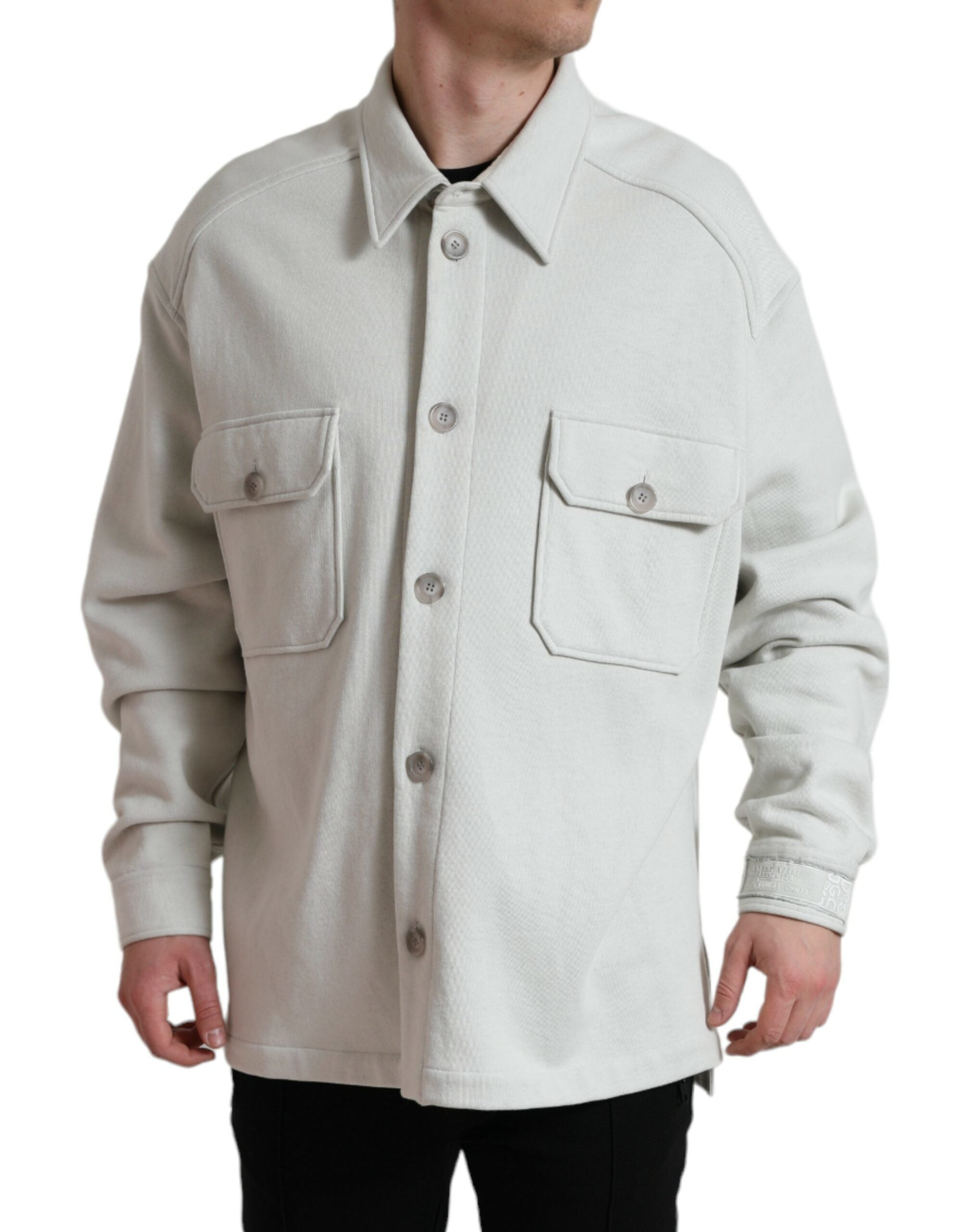 Dolce & Gabbana Elegant Floral Back Cotton Men's Jacket
