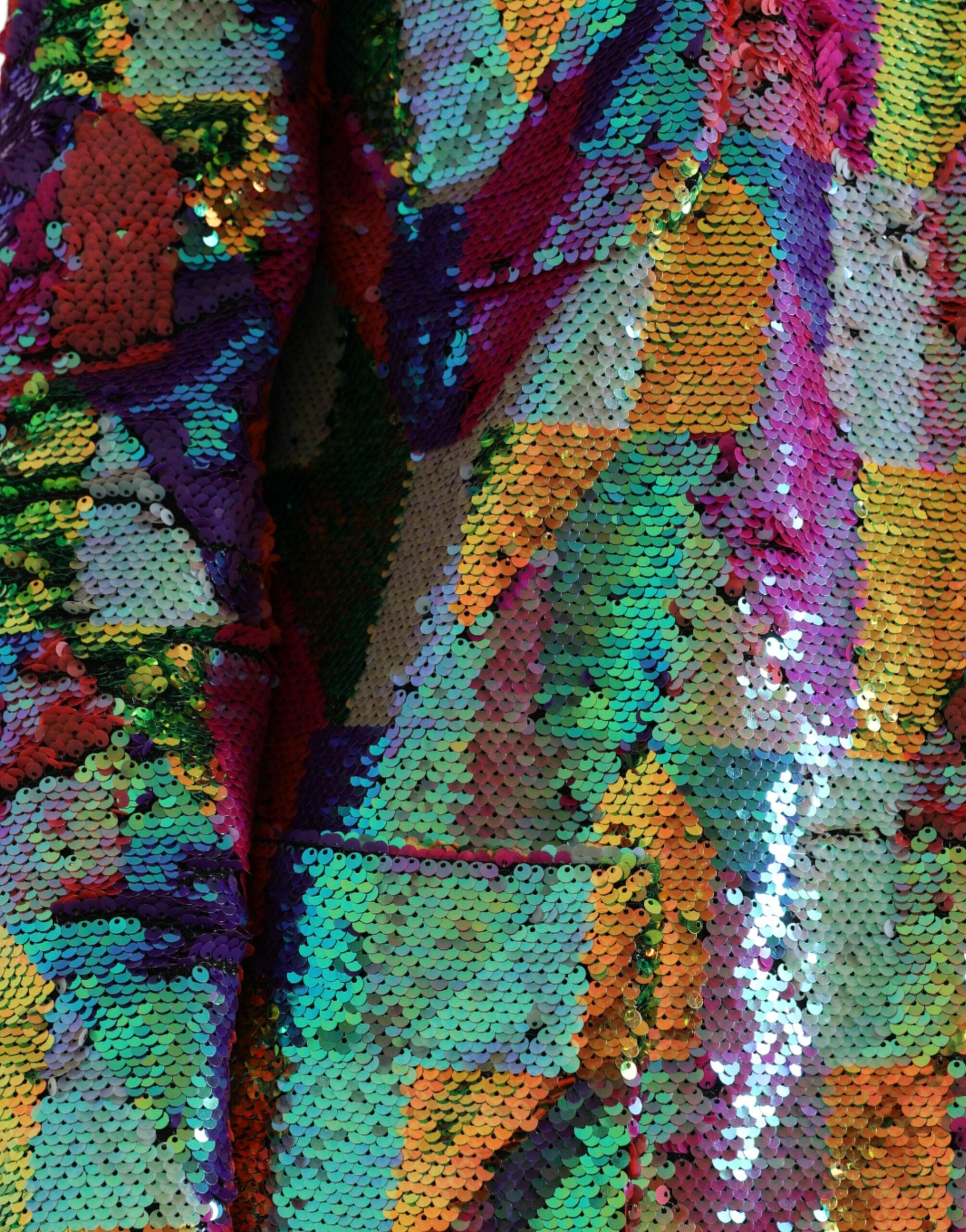 Dolce & Gabbana Multicolor Sequined Long Women's Jacket